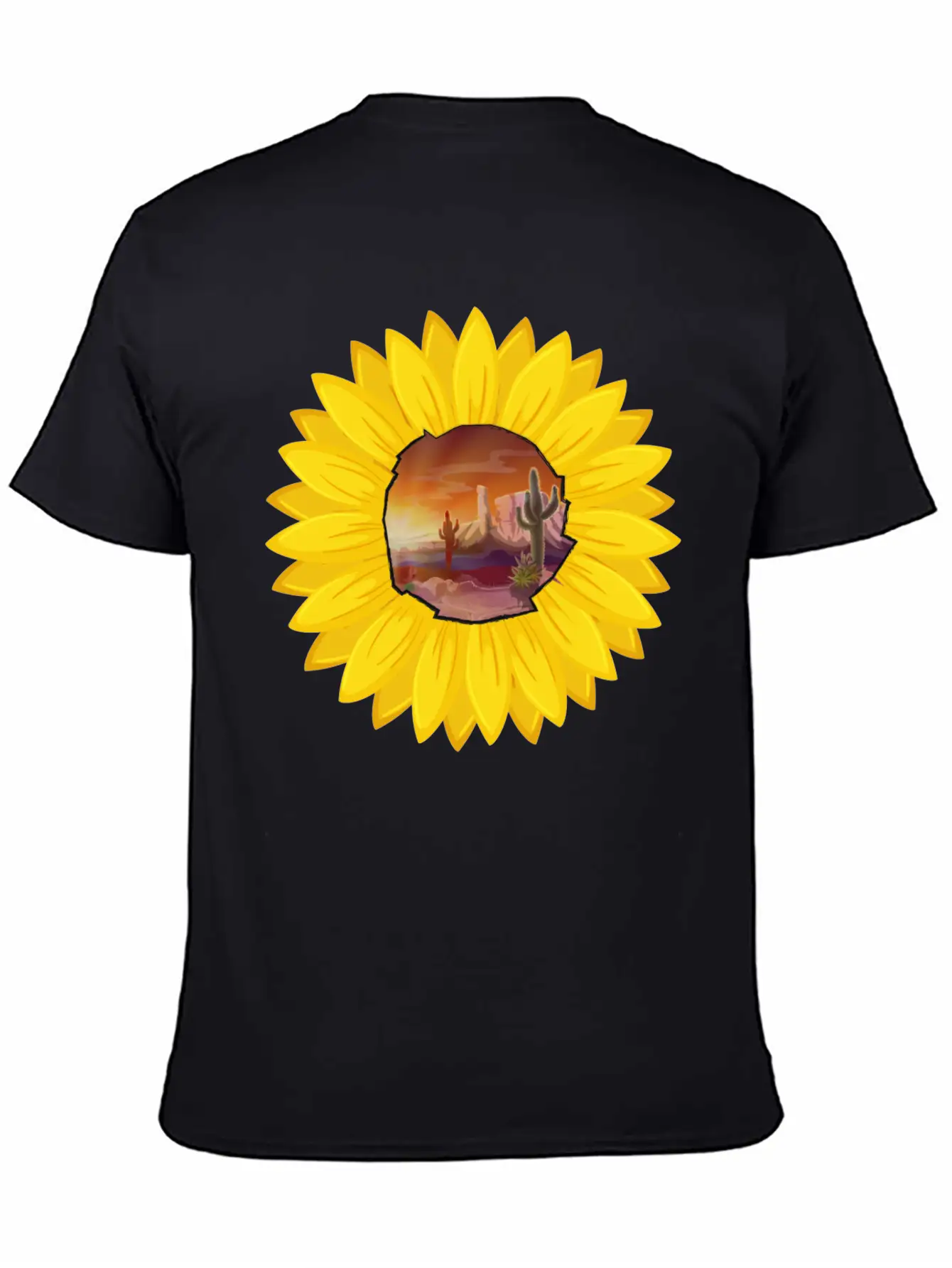 Desert And Sun Sunflower Stylish Everyday T-Shirt – Unisex Basic Cotton Tee