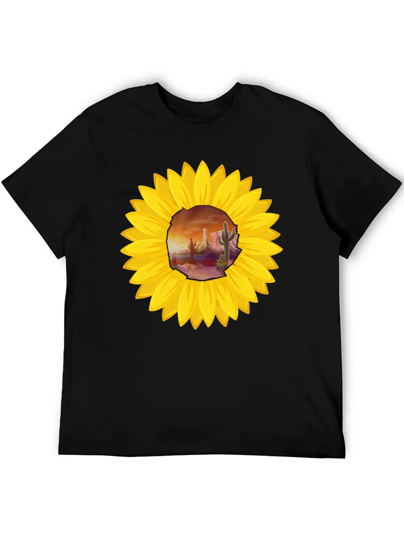 Desert And Sun Sunflower Stylish Everyday T-Shirt – Unisex Basic Cotton Tee