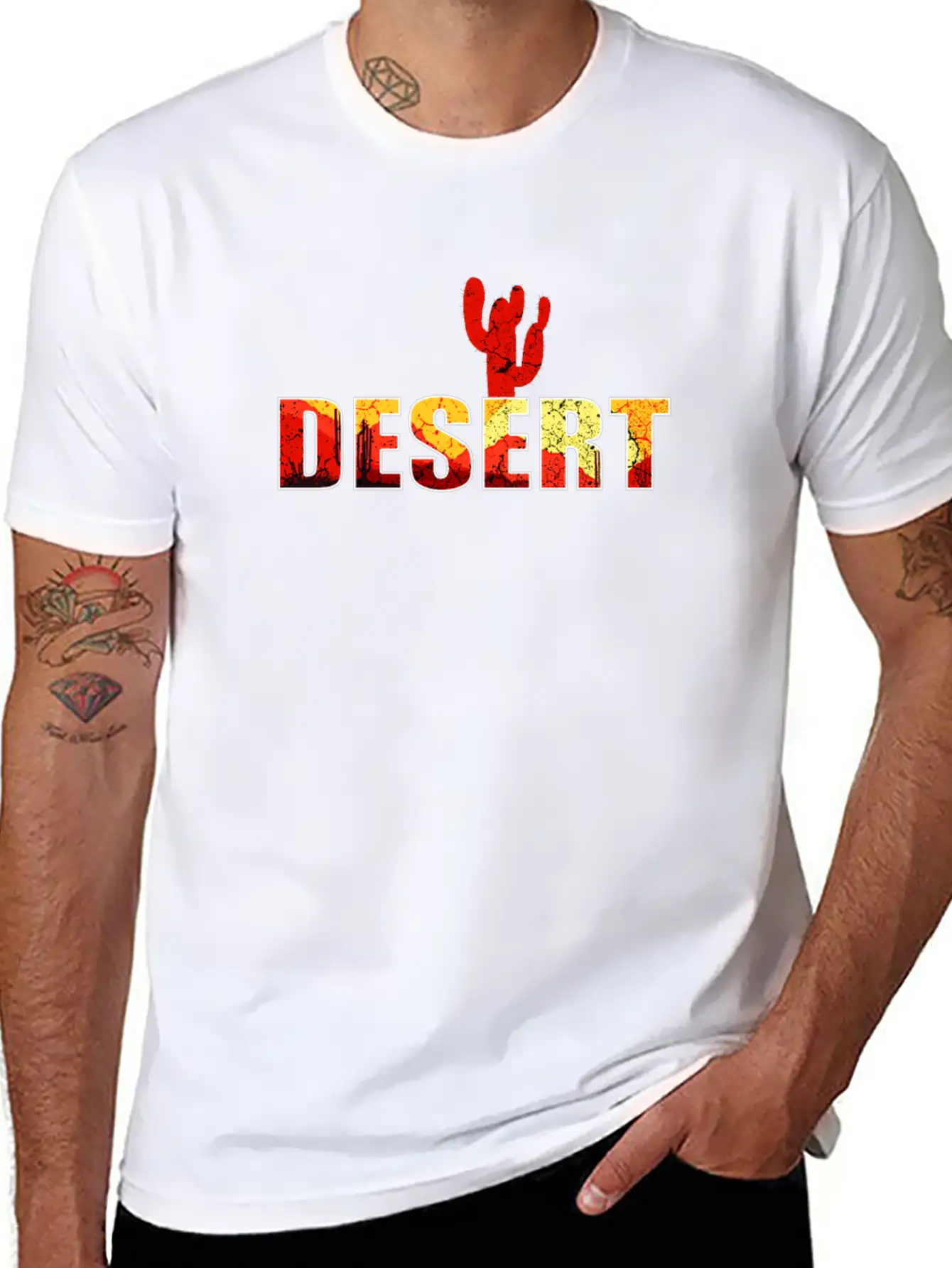 Desert Cactus Vintage Gift Stylish Everyday T-Shirt – Unisex Basic Cotton Tee