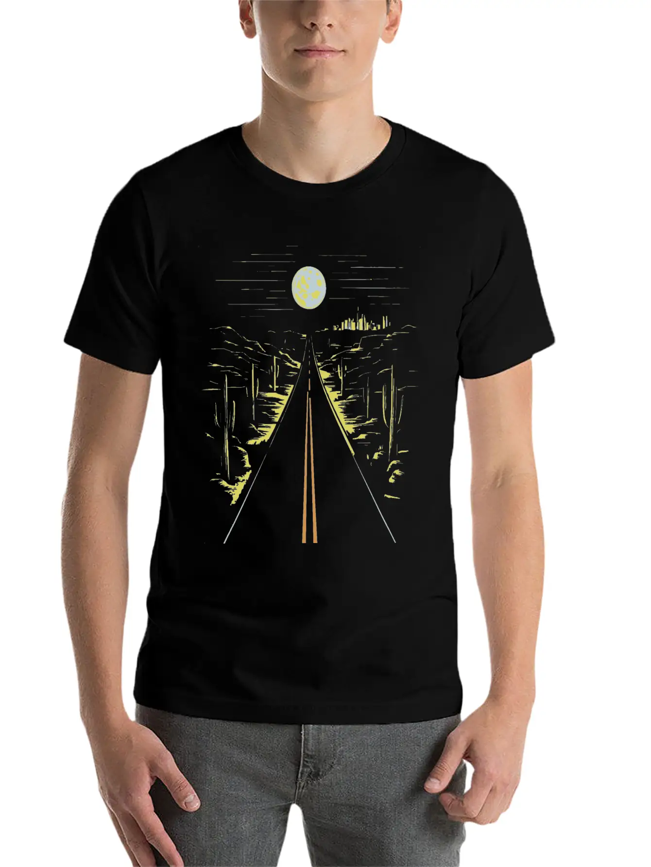 Desert Darlin On A Dark Desert Highway Unisex Short Sleeve Soft Cotton T-Shirt – Casual Everyday Wear