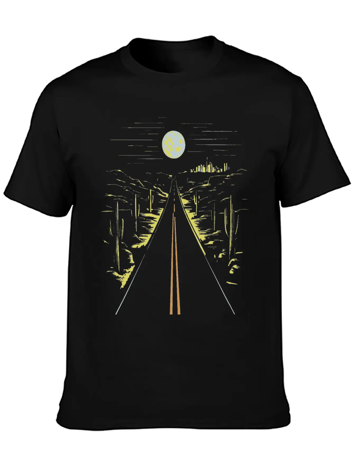 Desert Darlin On A Dark Desert Highway Unisex Short Sleeve Soft Cotton T-Shirt – Casual Everyday Wear