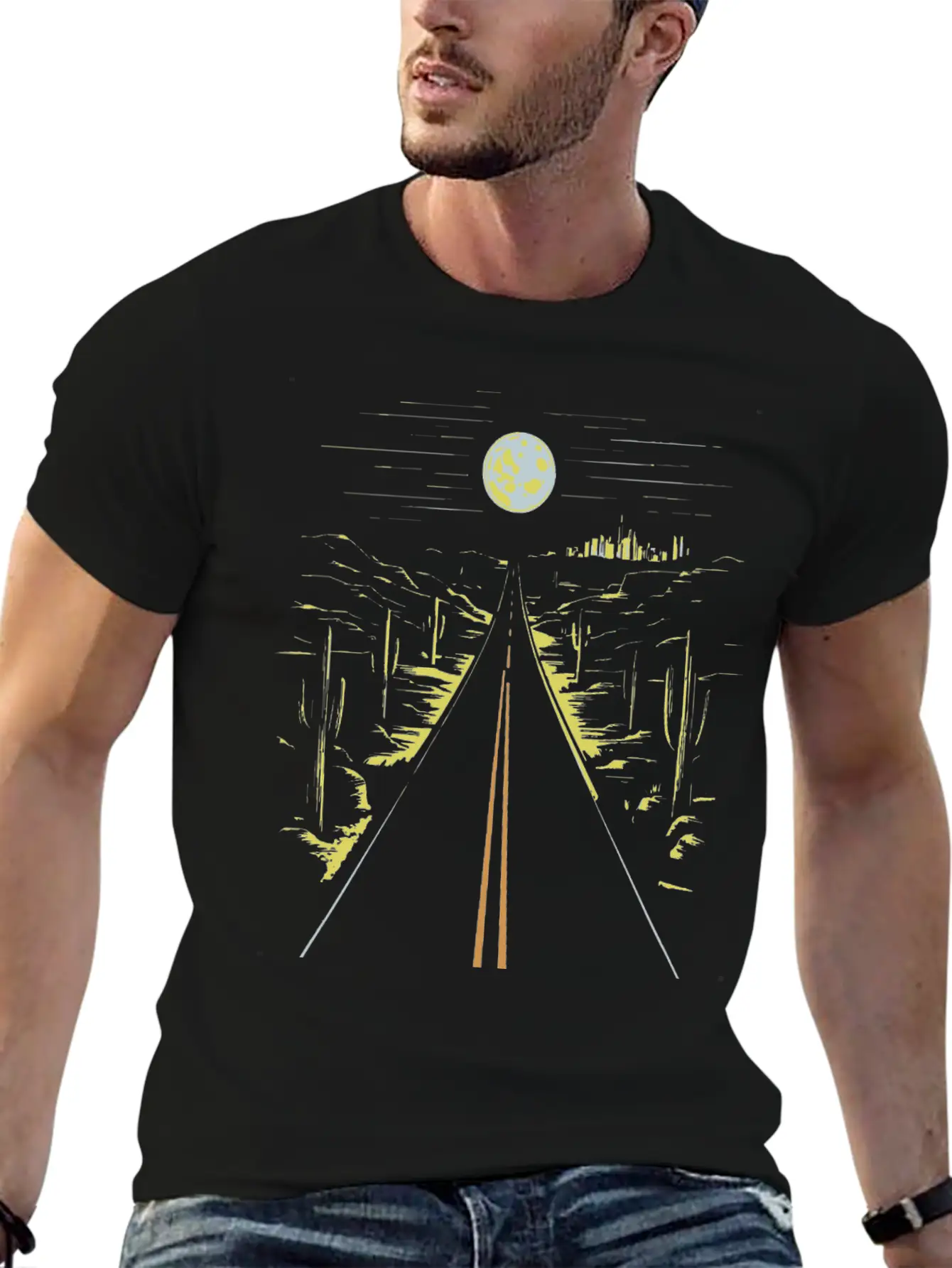 Desert Darlin On A Dark Desert Highway Unisex Short Sleeve Soft Cotton T-Shirt – Casual Everyday Wear