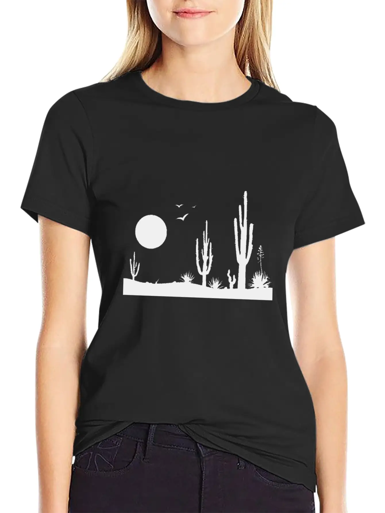 Desert Desert Landscape Relaxed Everyday Tee – Lightweight And Durable Cotton