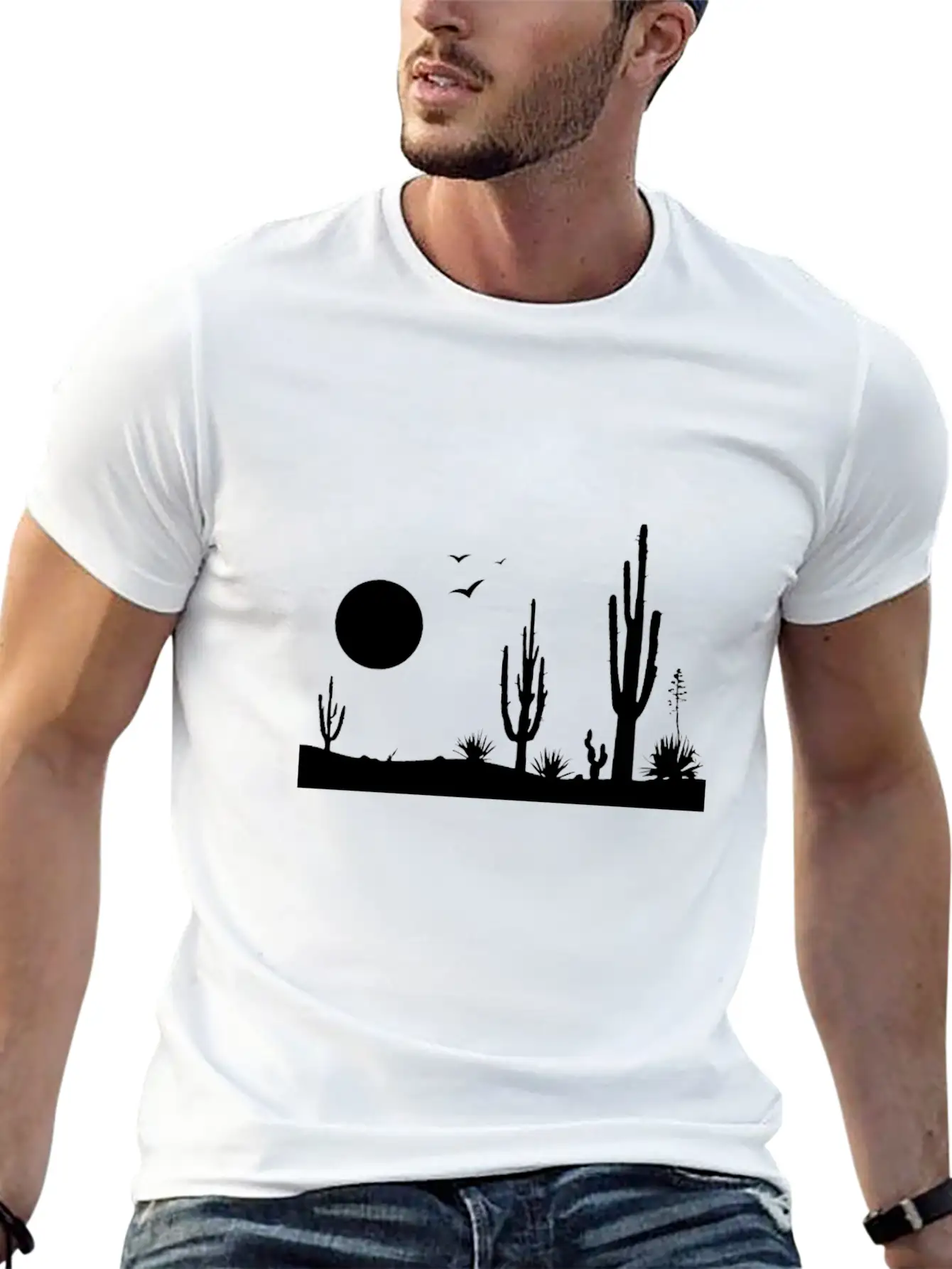 Desert Desert Landscape Relaxed Everyday Tee – Lightweight And Durable Cotton