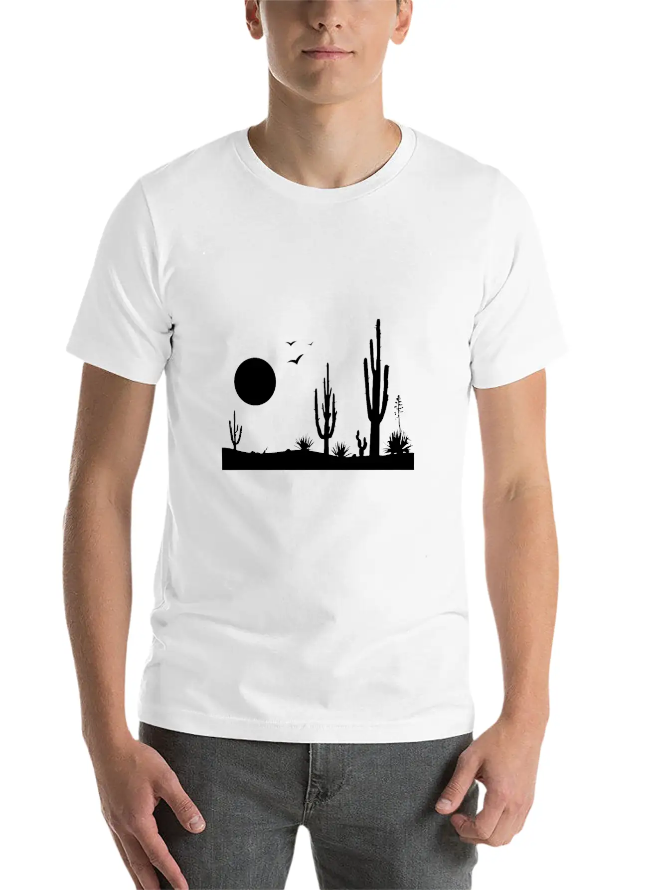 Desert Desert Landscape Relaxed Everyday Tee – Lightweight And Durable Cotton