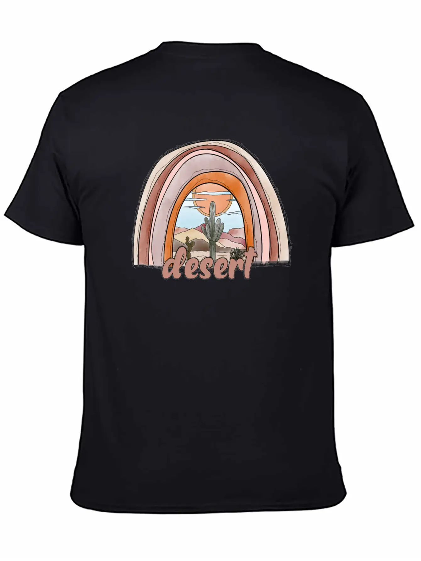 Desert Rainbow Timeless Short Sleeve Tee – Comfy And Minimalist Design