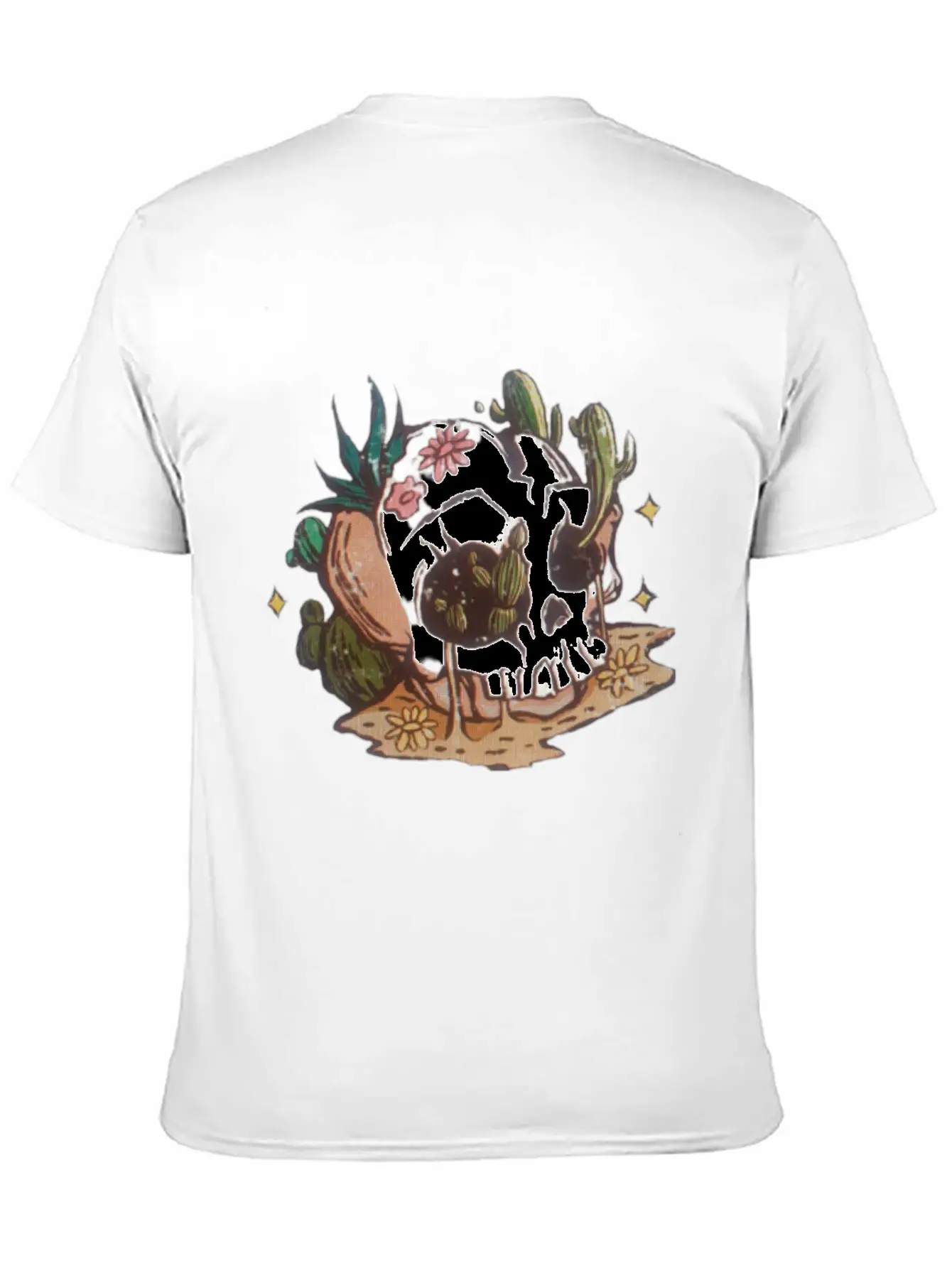 Desert Skull Unisex Short Sleeve Soft Cotton T-Shirt – Casual Everyday Wear