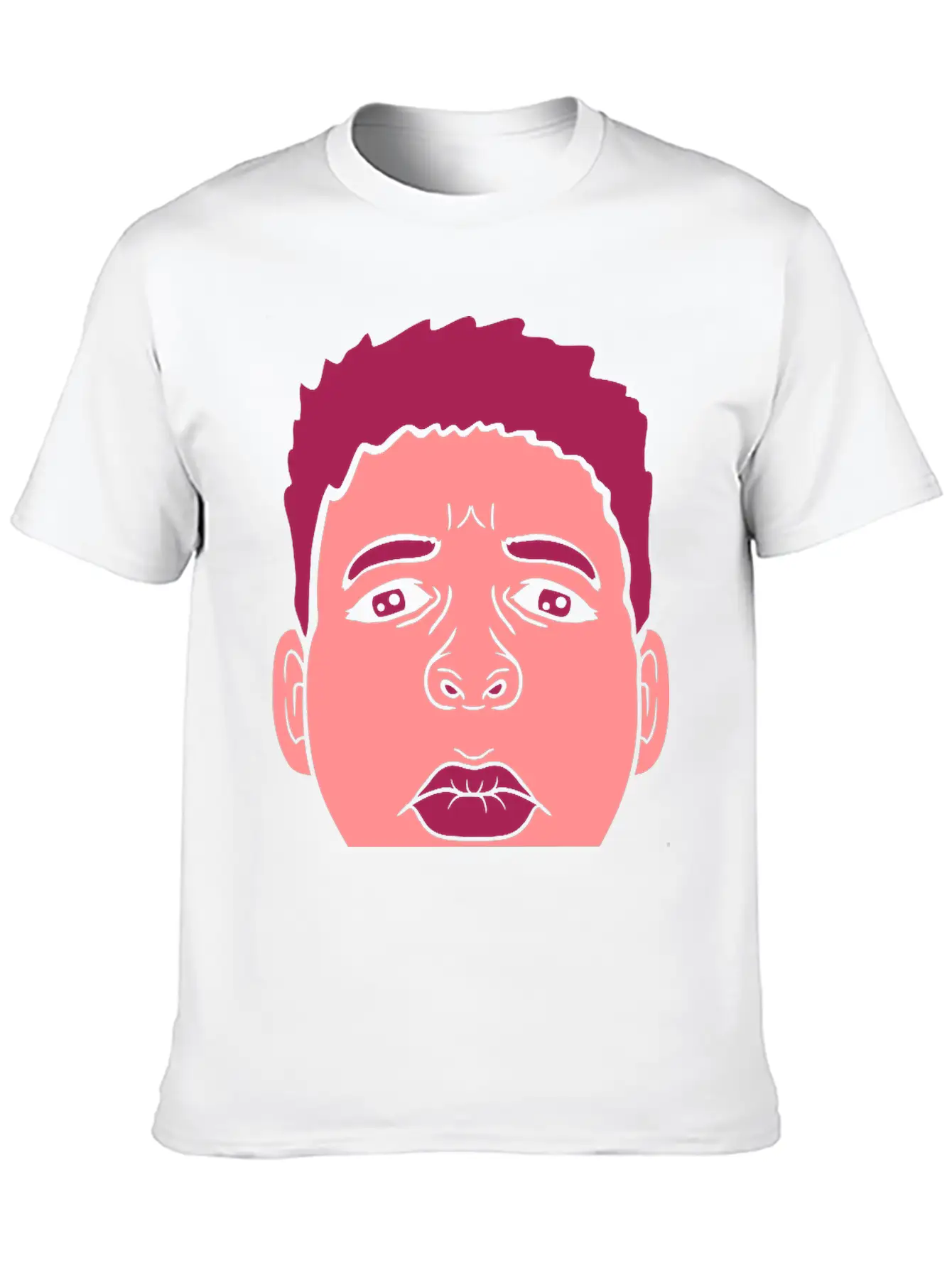Design Kiss Mouth Sad Comfortable Minimalist Graphic Tee – Summer Style Essential