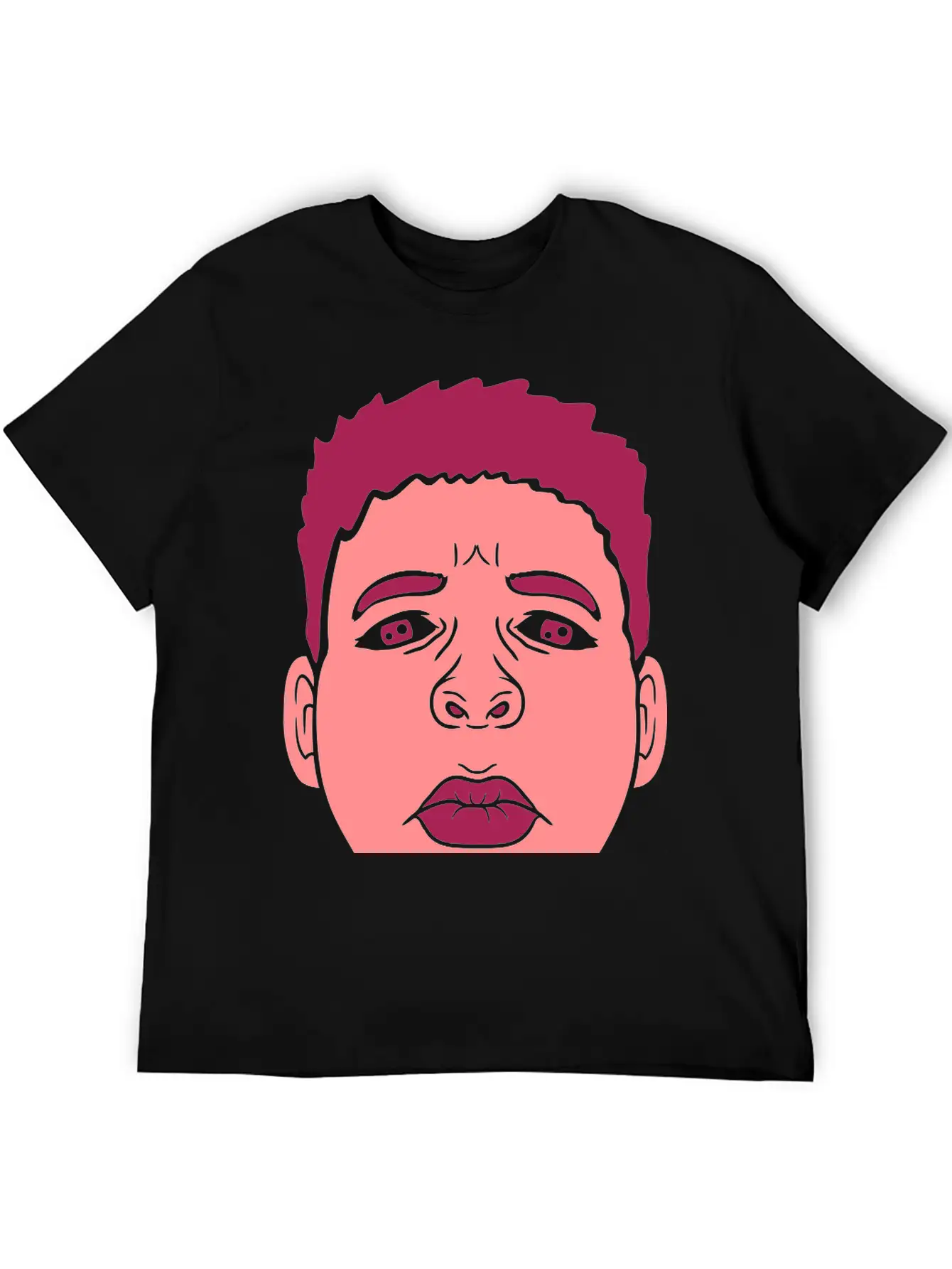 Design Kiss Mouth Sad Comfortable Minimalist Graphic Tee – Summer Style Essential