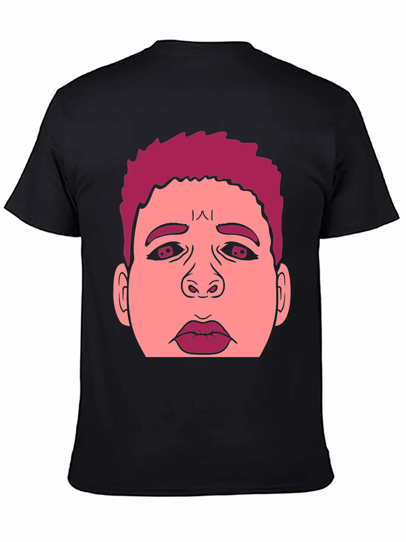 Design Kiss Mouth Sad Comfortable Minimalist Graphic Tee – Summer Style Essential
