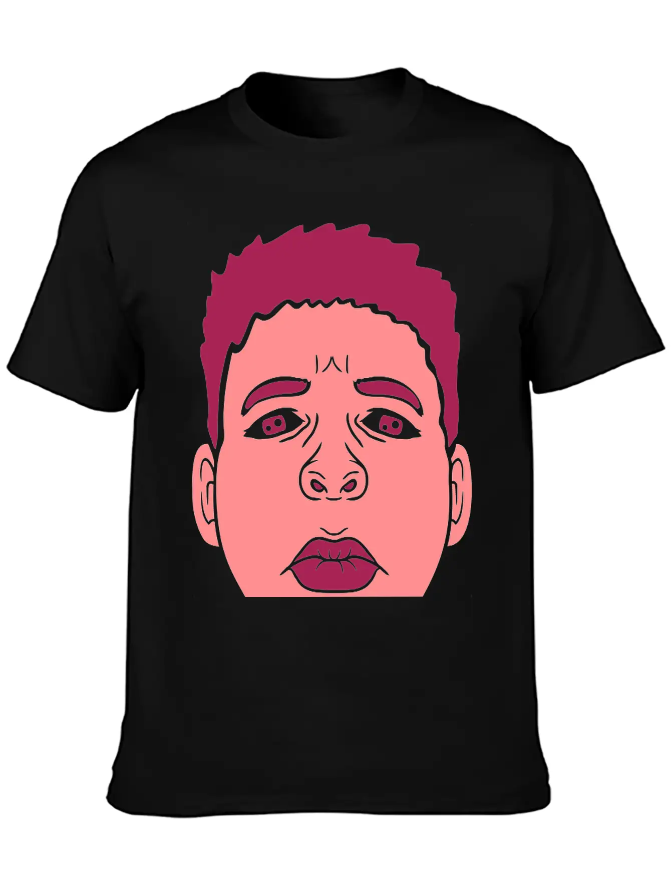 Design Kiss Mouth Sad Comfortable Minimalist Graphic Tee – Summer Style Essential