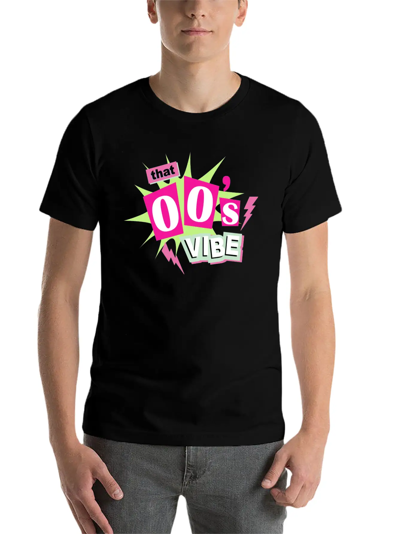 DESIGN2000s Vibe Y2K Aesthetic Gift Unisex Short Sleeve Soft Cotton T-Shirt – Casual Everyday Wear