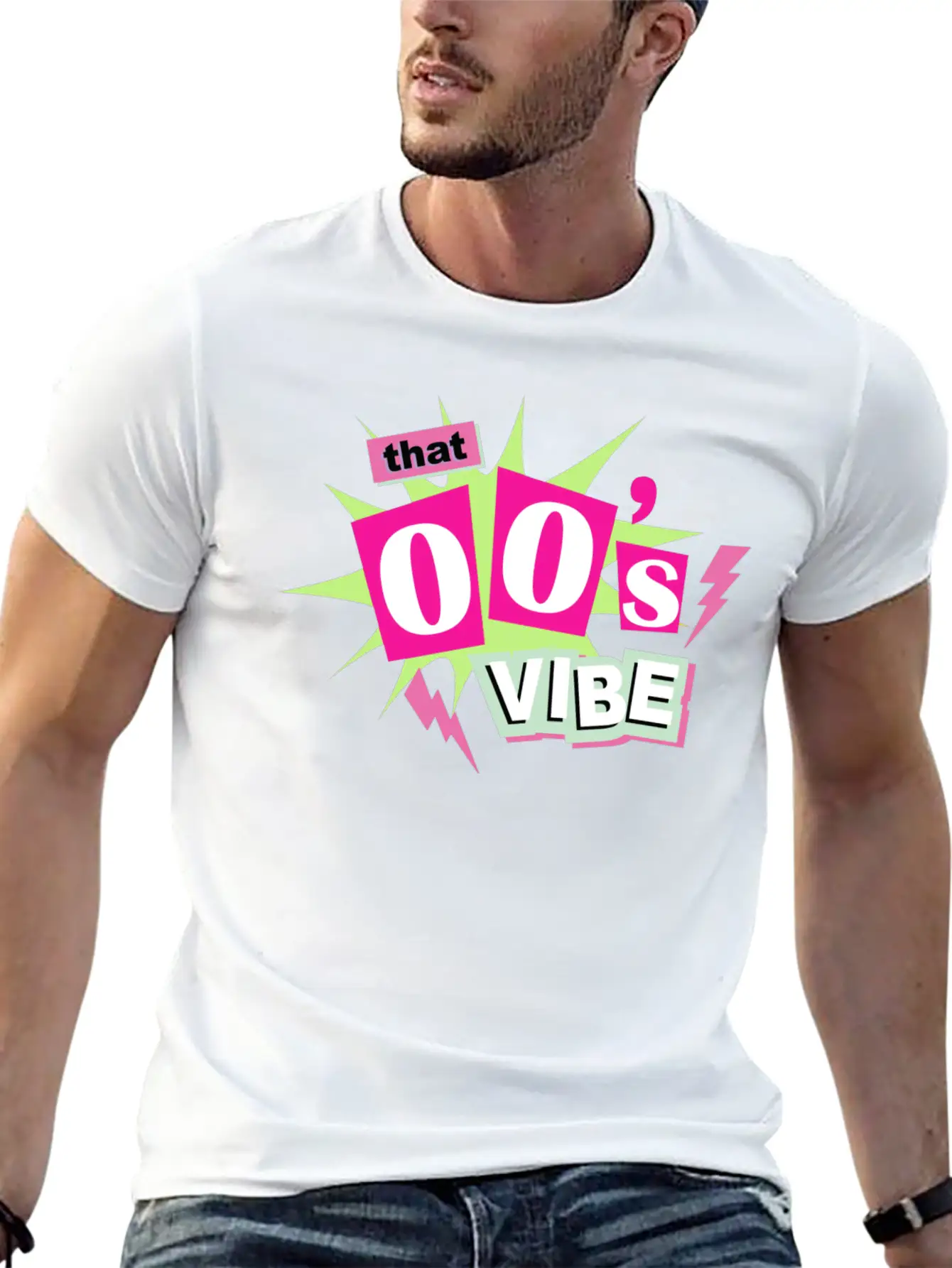 DESIGN2000s Vibe Y2K Aesthetic Gift Unisex Short Sleeve Soft Cotton T-Shirt – Casual Everyday Wear