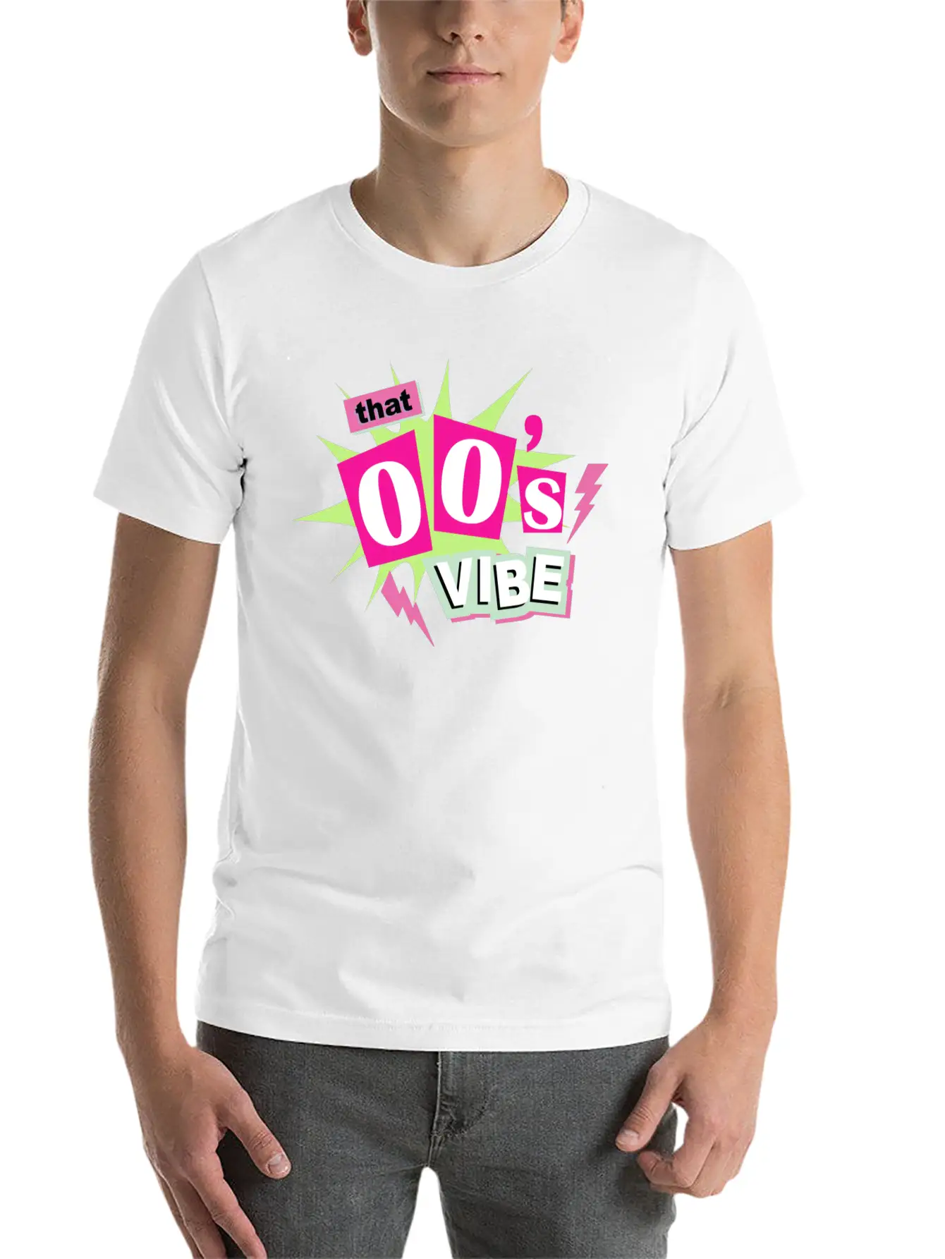 DESIGN2000s Vibe Y2K Aesthetic Gift Unisex Short Sleeve Soft Cotton T-Shirt – Casual Everyday Wear