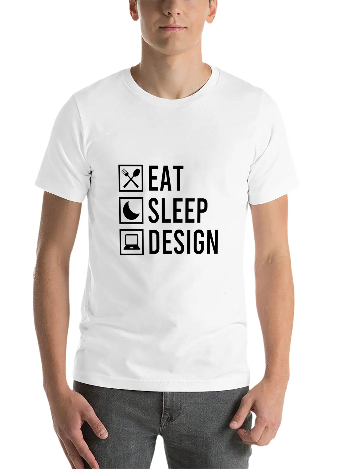 Designing Food, Sleep Stylish Everyday T-Shirt – Unisex Basic Cotton Tee