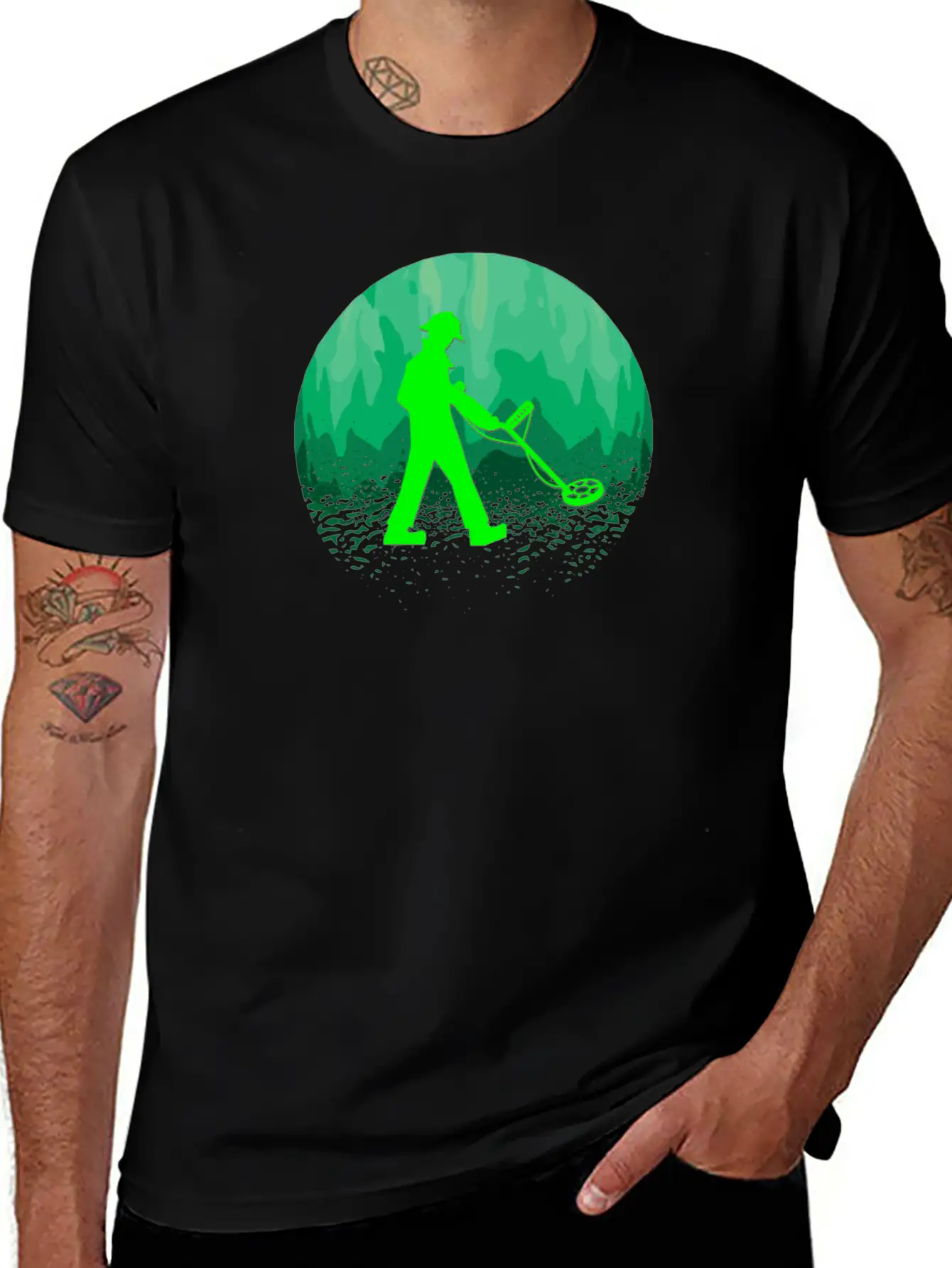 Detectorists Detecting Forest Detectoring Stylish Everyday T-Shirt – Unisex Basic Cotton Tee