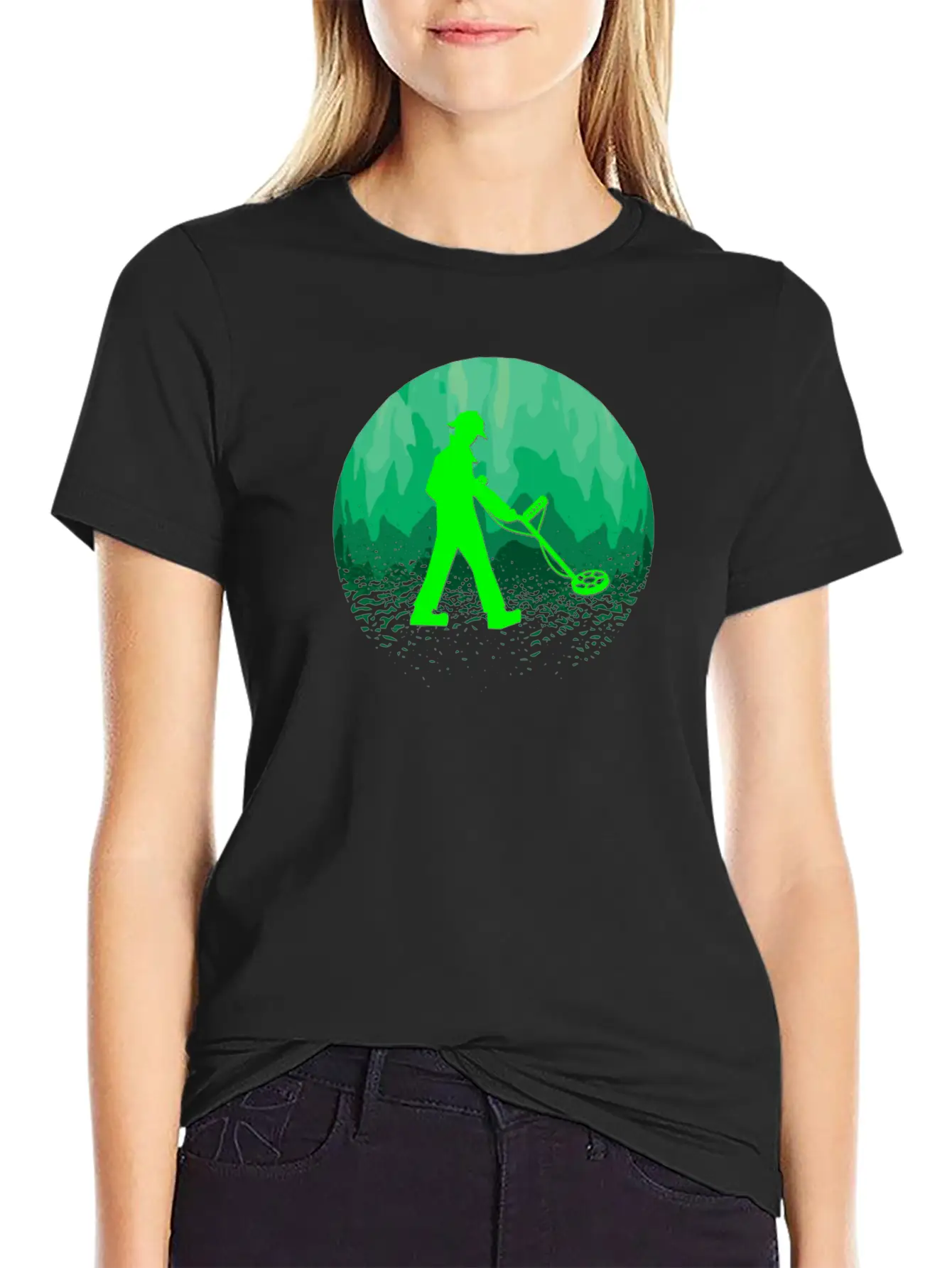 Detectorists Detecting Forest Detectoring Stylish Everyday T-Shirt – Unisex Basic Cotton Tee