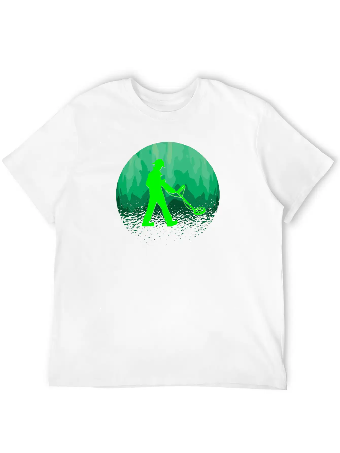 Detectorists Detecting Forest Detectoring Stylish Everyday T-Shirt – Unisex Basic Cotton Tee