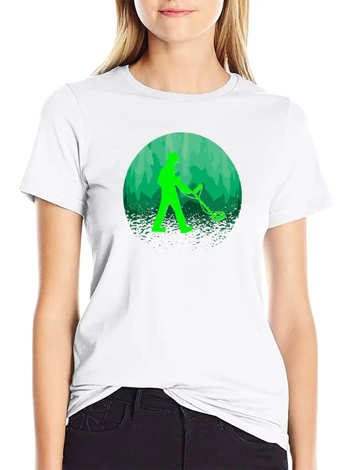 Detectorists Detecting Forest Detectoring Stylish Everyday T-Shirt – Unisex Basic Cotton Tee