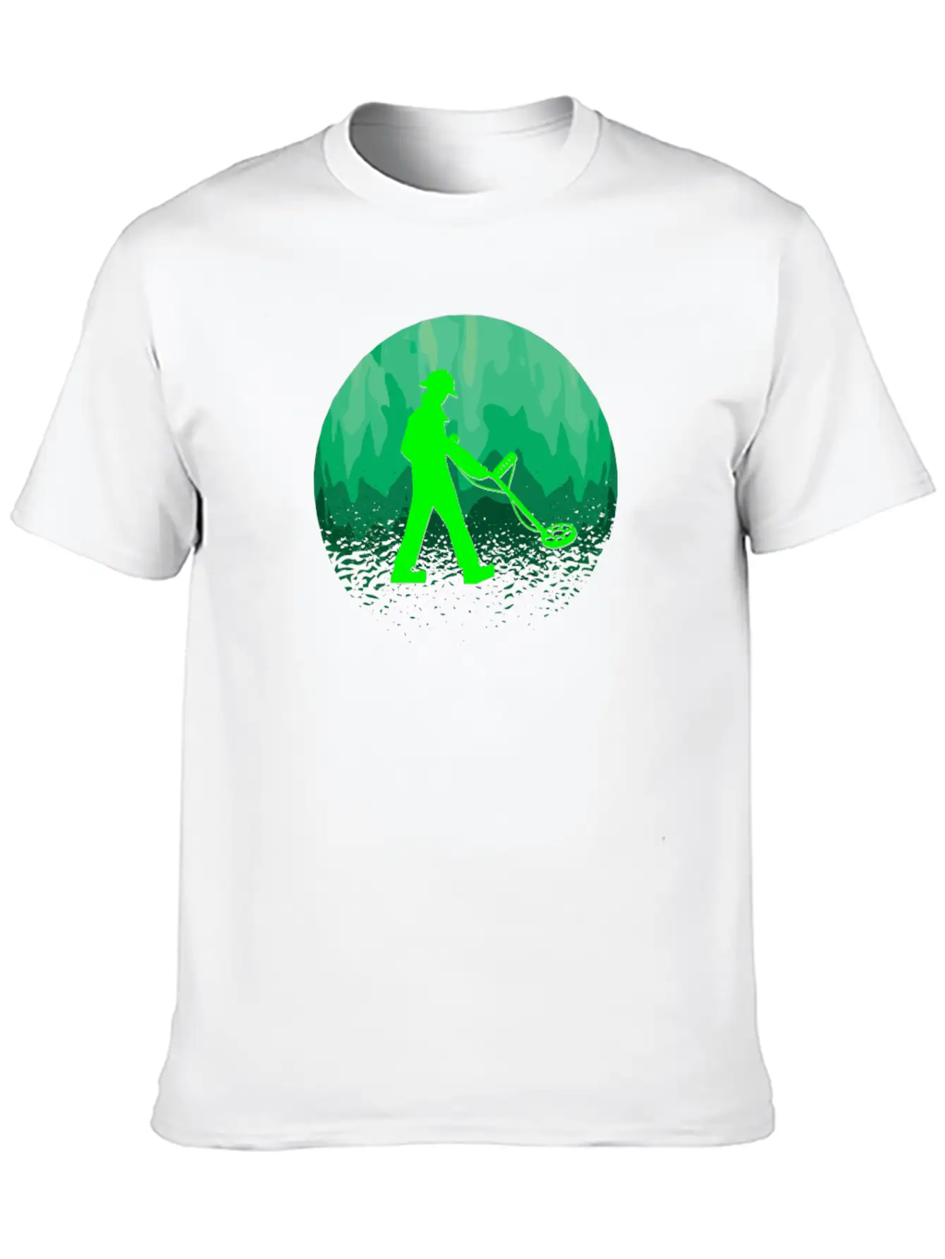 Detectorists Detecting Forest Detectoring Stylish Everyday T-Shirt – Unisex Basic Cotton Tee