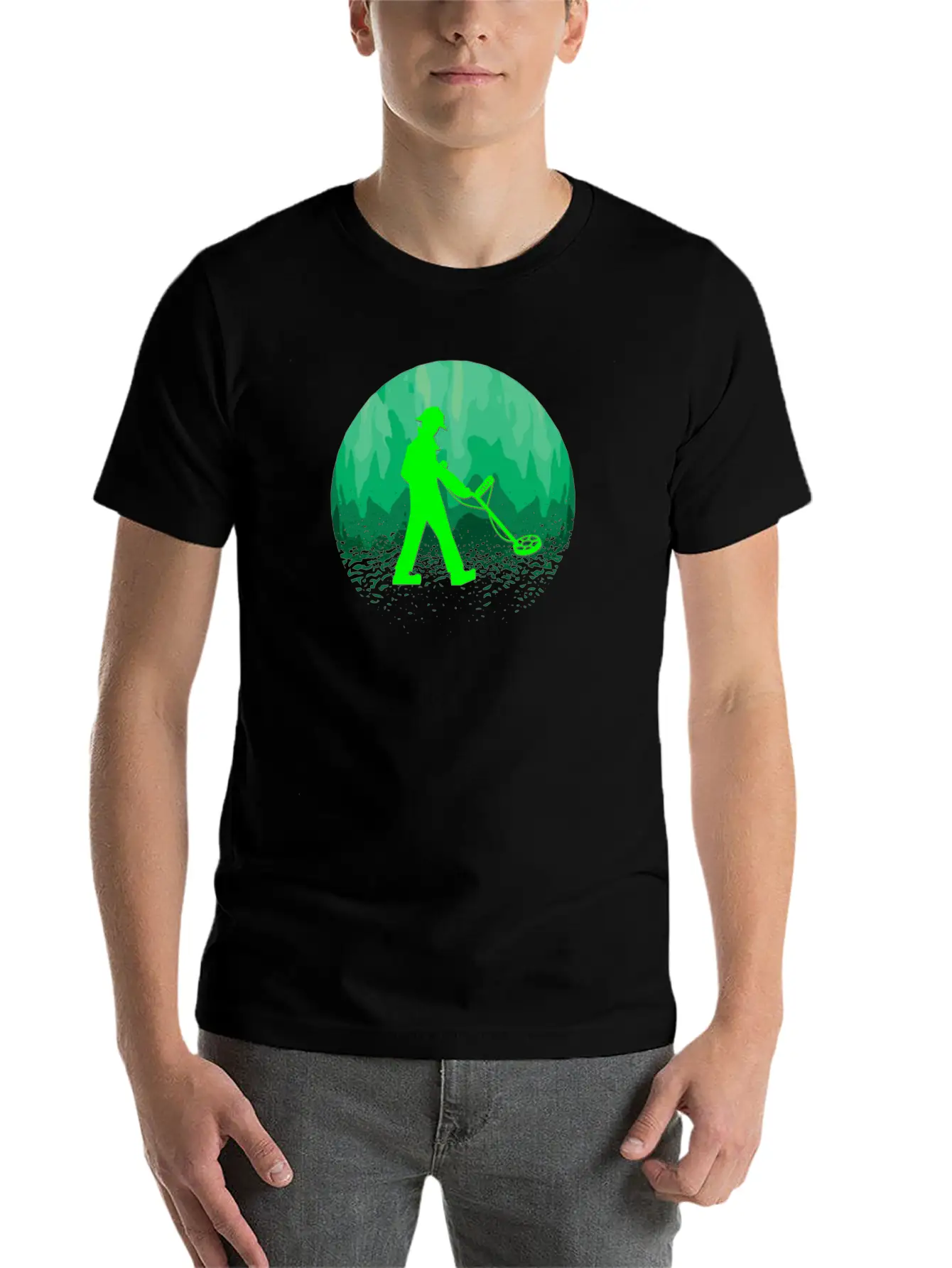 Detectorists Detecting Forest Detectoring Stylish Everyday T-Shirt – Unisex Basic Cotton Tee
