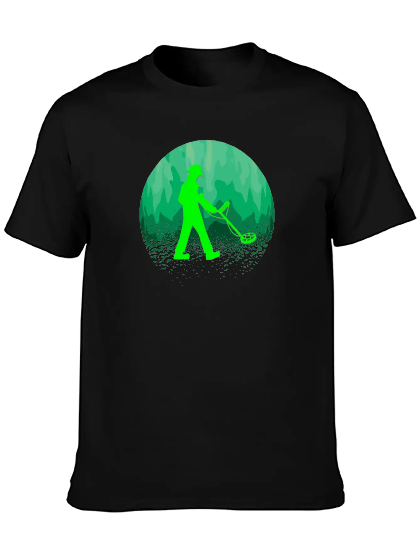 Detectorists Detecting Forest Detectoring Stylish Everyday T-Shirt – Unisex Basic Cotton Tee