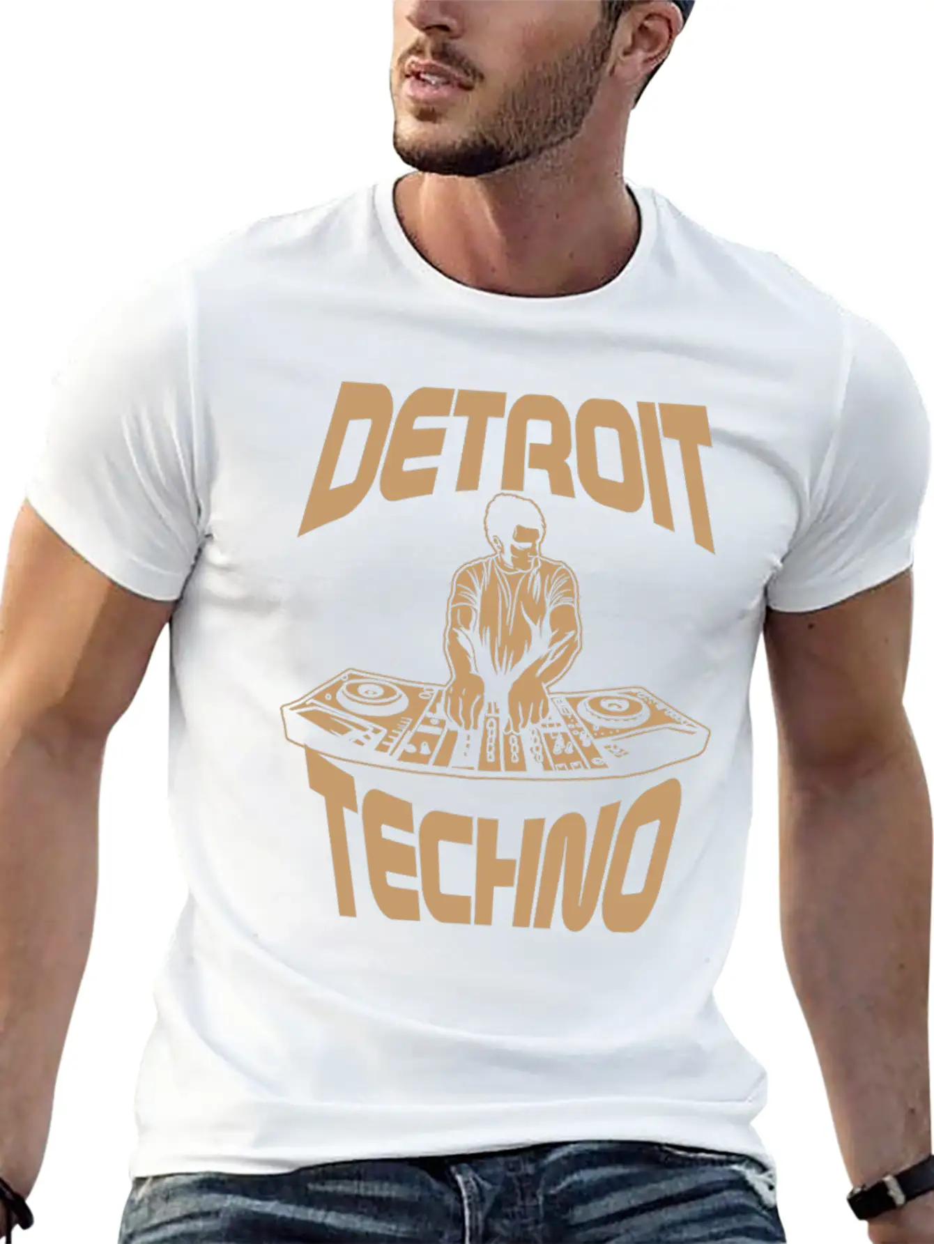 Detroit Techno House Music Festival Happy Free Essential Unisex Summer Tee – Soft Cotton Casual Fit