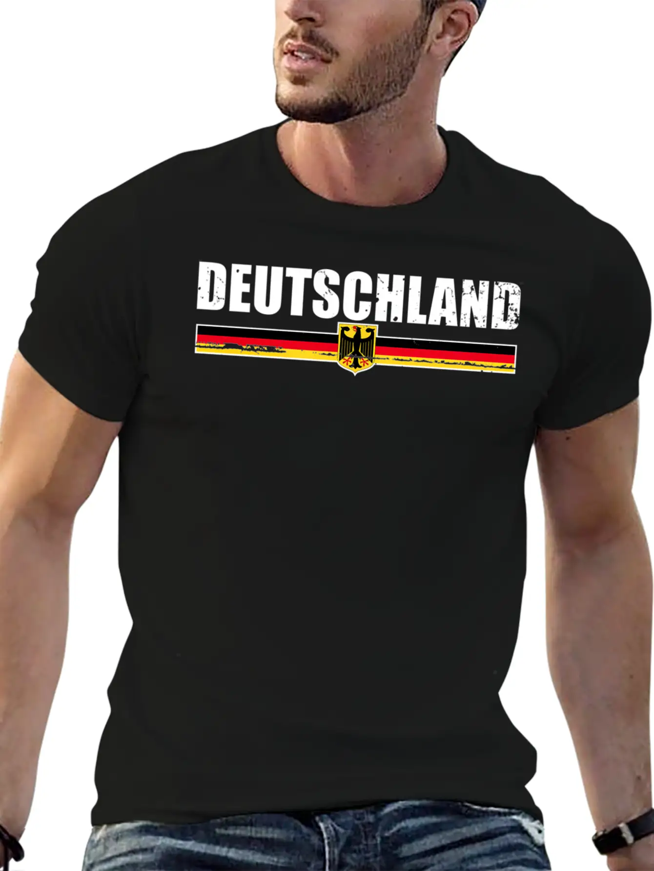 Deutschland Gery Flag Proud Ger Basic Graphic T-Shirt – Daily Comfort In Soft Cotton