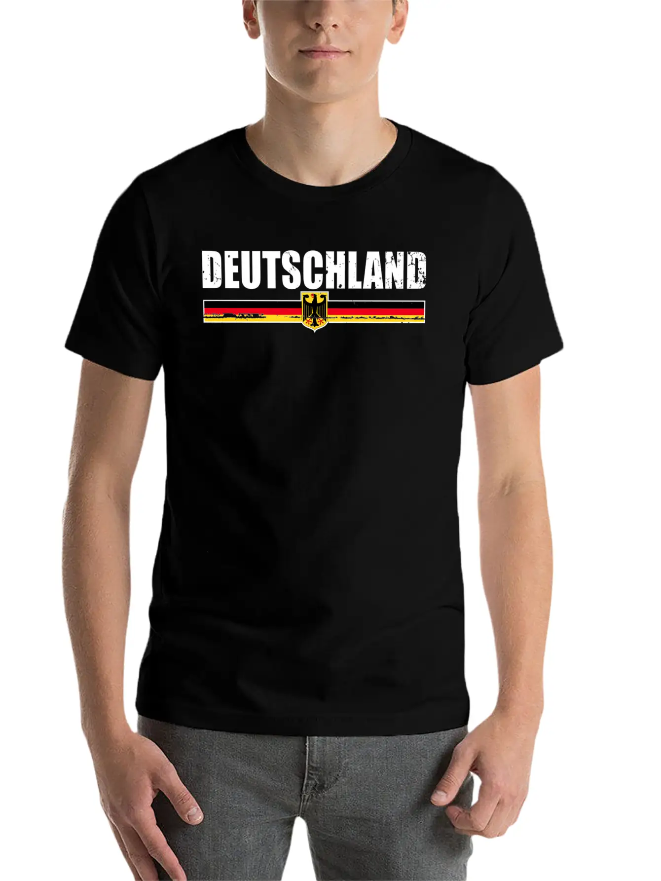 Deutschland Gery Flag Proud Ger Basic Graphic T-Shirt – Daily Comfort In Soft Cotton