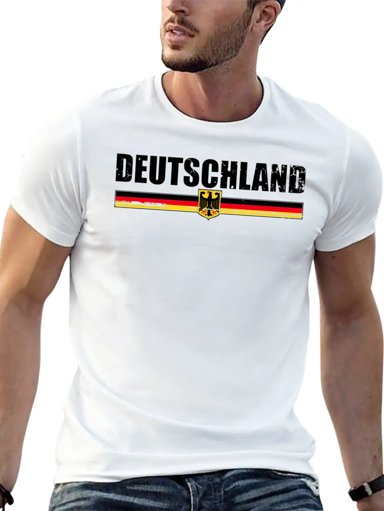 Deutschland Gery Flag Proud Ger Basic Graphic T-Shirt – Daily Comfort In Soft Cotton