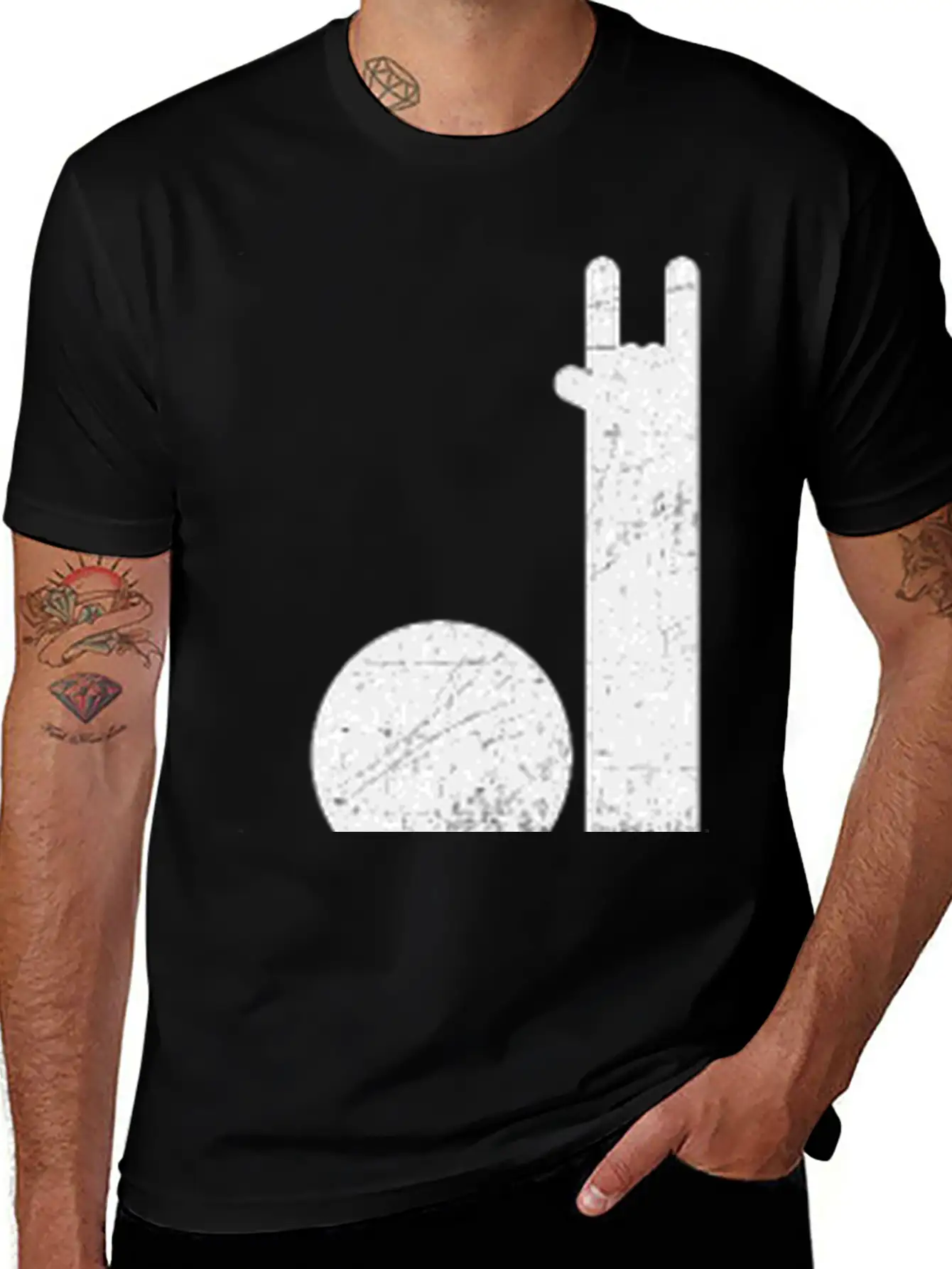 Devil Horns Sign Basic Graphic T-Shirt – Daily Comfort In Soft Cotton