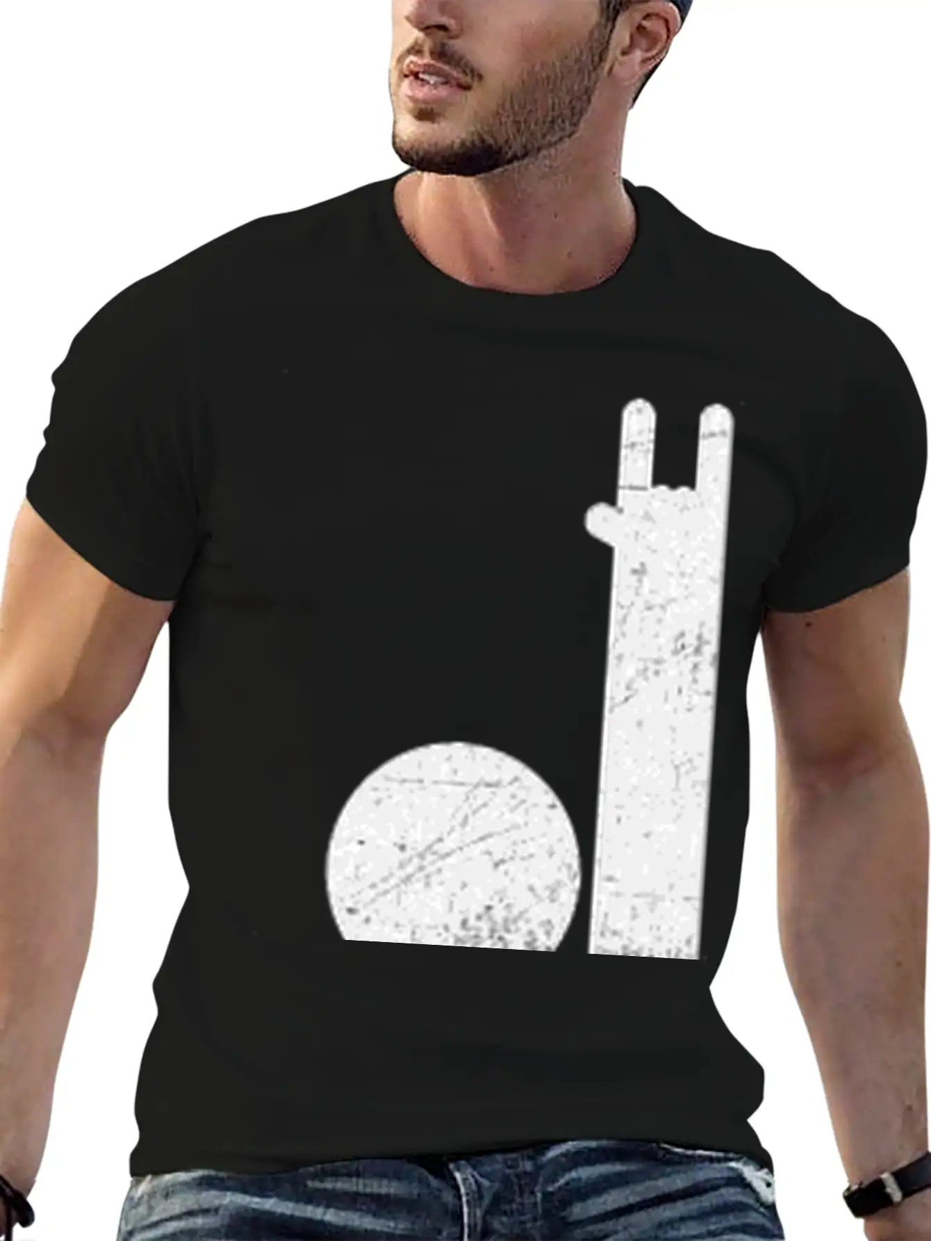 Devil Horns Sign Basic Graphic T-Shirt – Daily Comfort In Soft Cotton