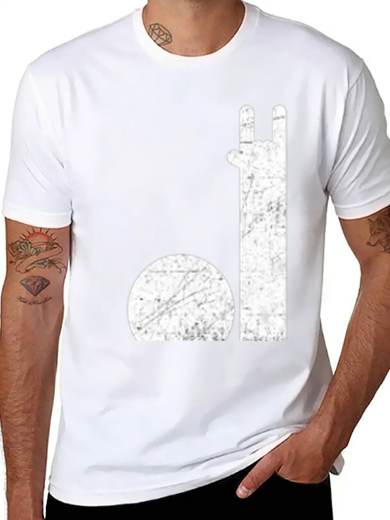 Devil Horns Sign Basic Graphic T-Shirt – Daily Comfort In Soft Cotton