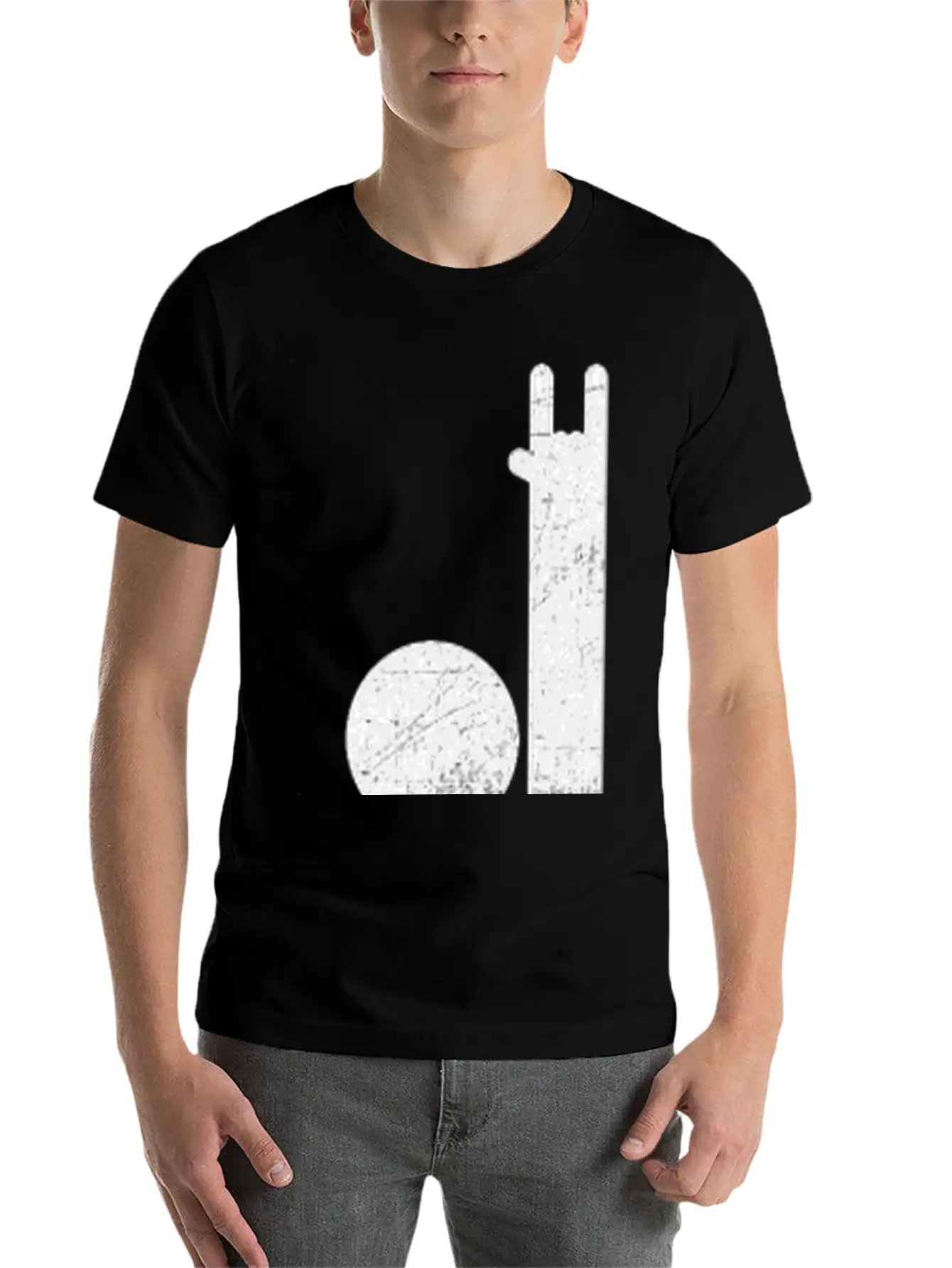 Devil Horns Sign Basic Graphic T-Shirt – Daily Comfort In Soft Cotton