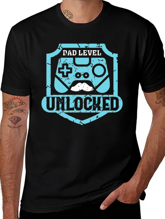 Dad Level Unlocked T-Shirt - Gamer Dad Tee