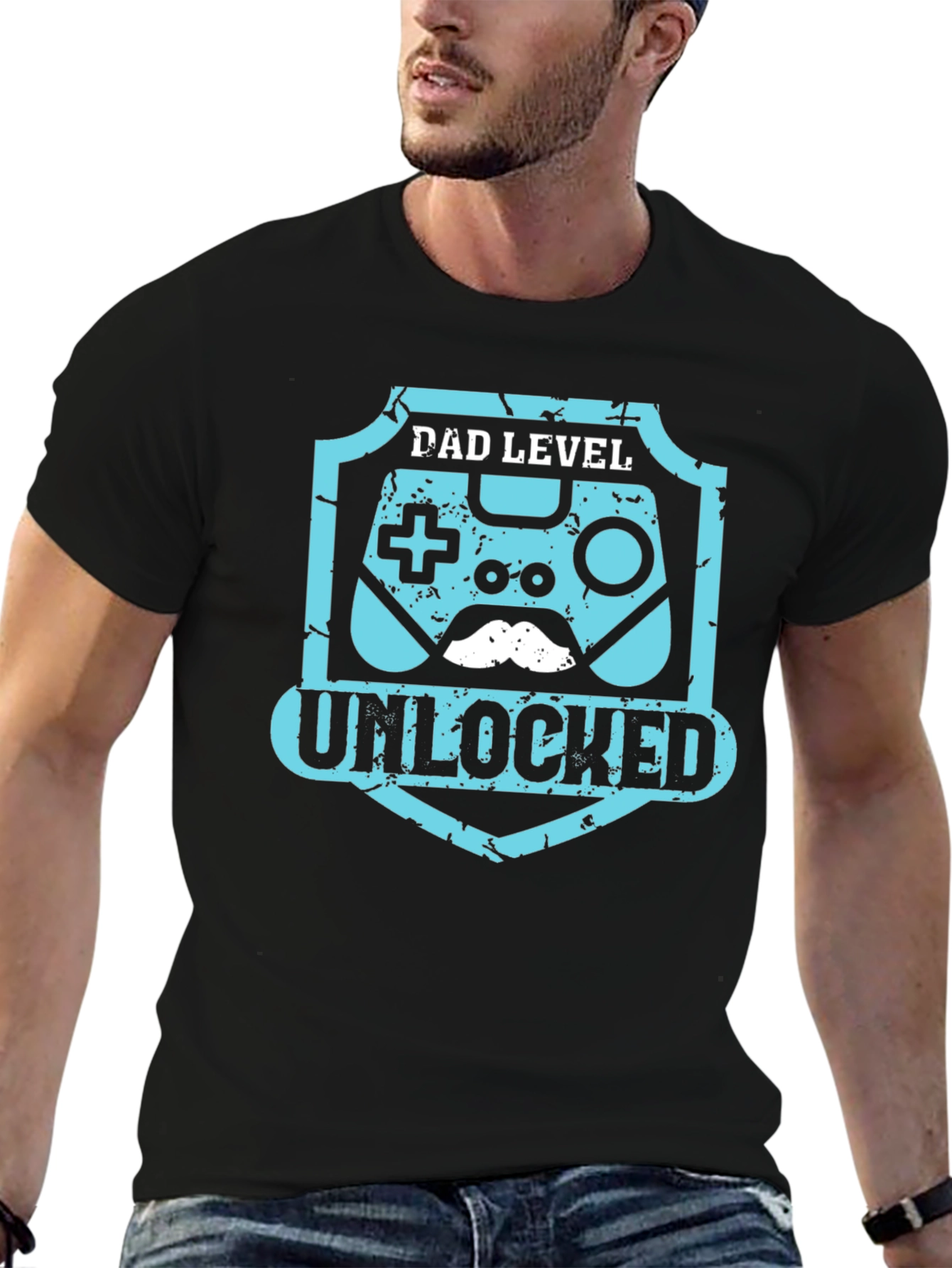 Dad Level Unlocked T-Shirt - Gamer Dad Tee