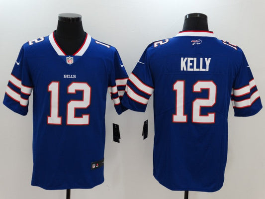 Men's Buffalo Bills Jim Kelly #12 Blue Game Jerseys