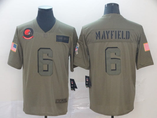 Men's Cleveland Browns Baker Mayfield Olive Limited Jerseys