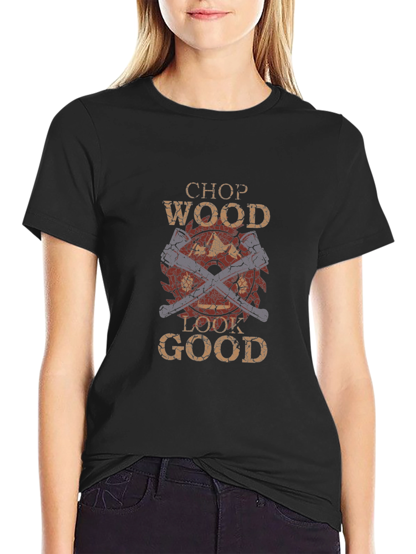 Chop Wood Look Good Graphic Tee