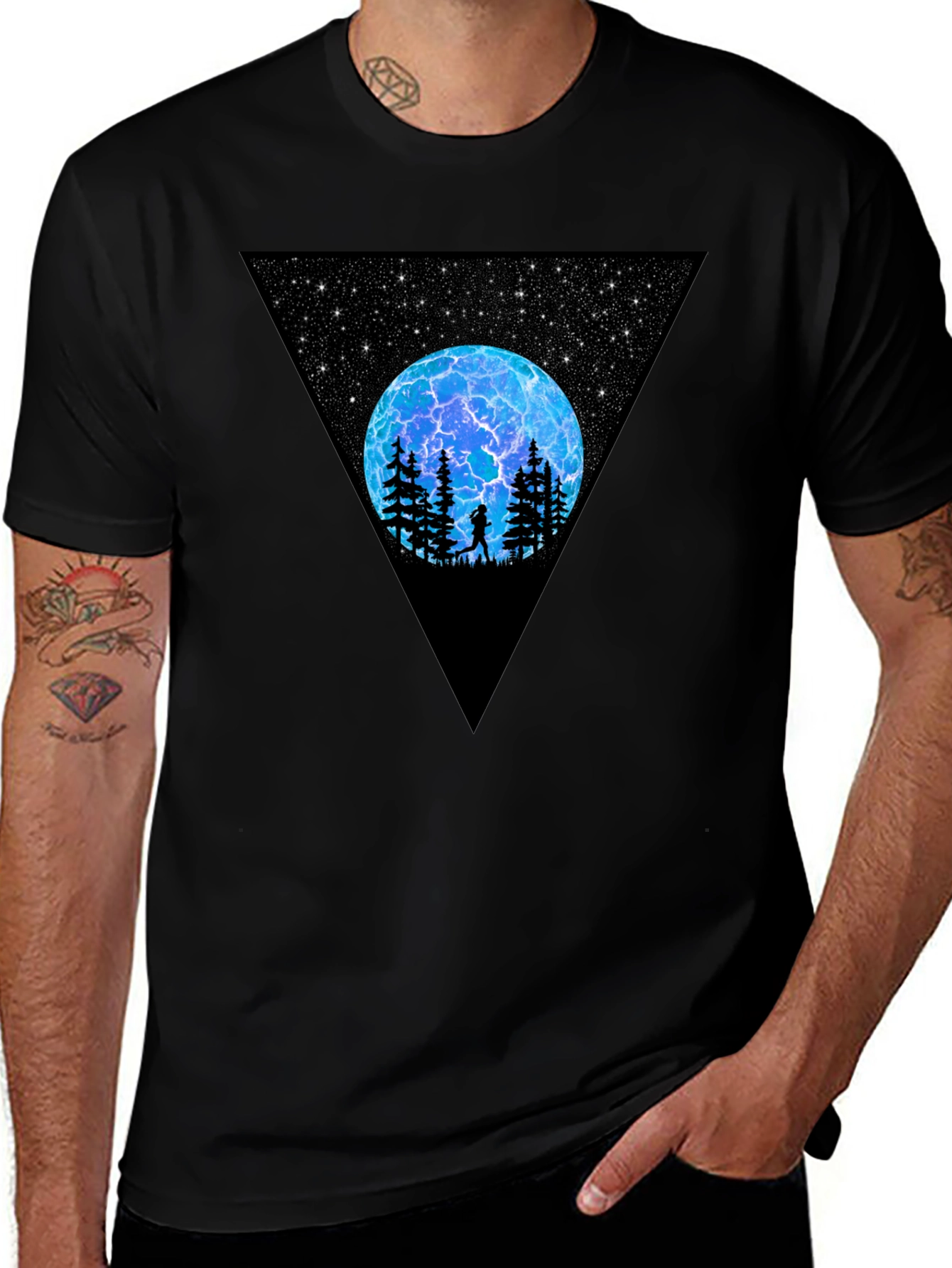 Cosmic Triangle Graphic T-Shirt