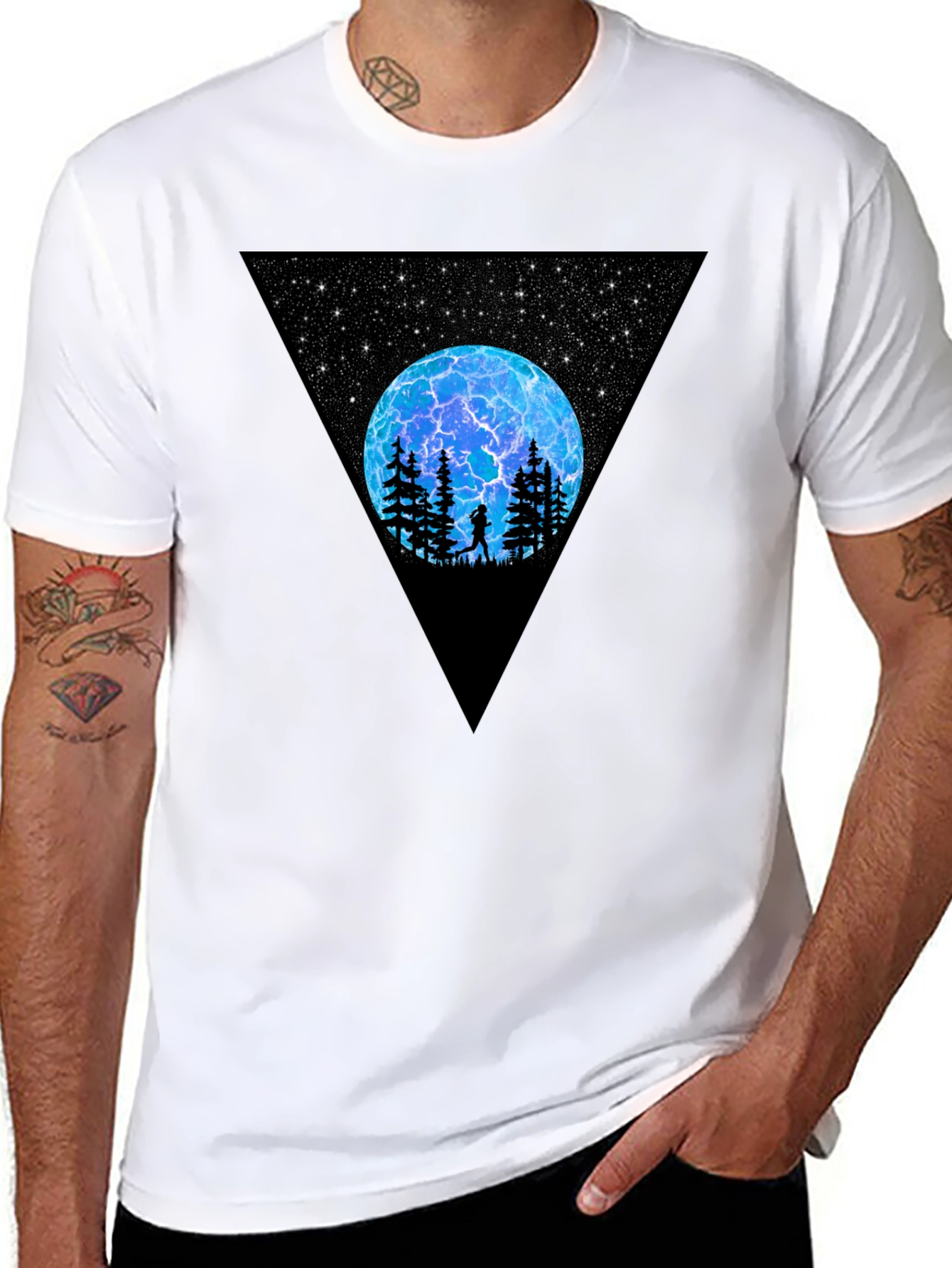 Cosmic Triangle Graphic T-Shirt