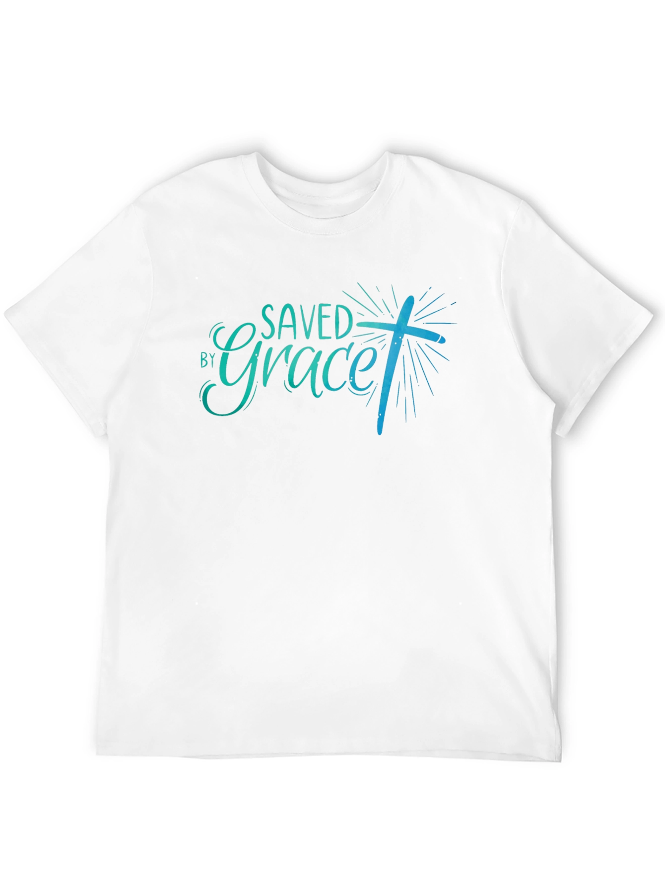 Saved By Grace Black Christian T-Shirt
