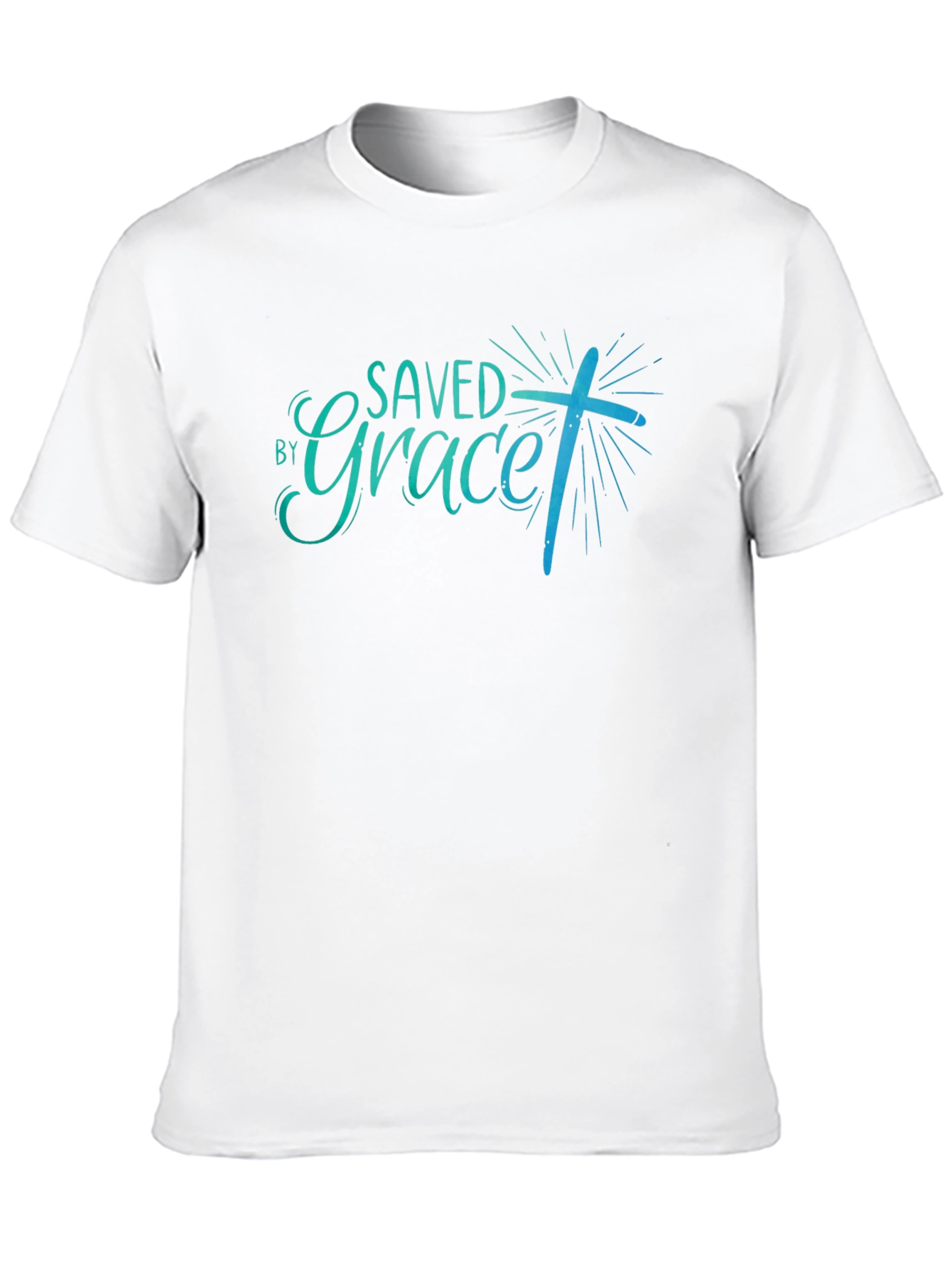 Saved By Grace Black Christian T-Shirt