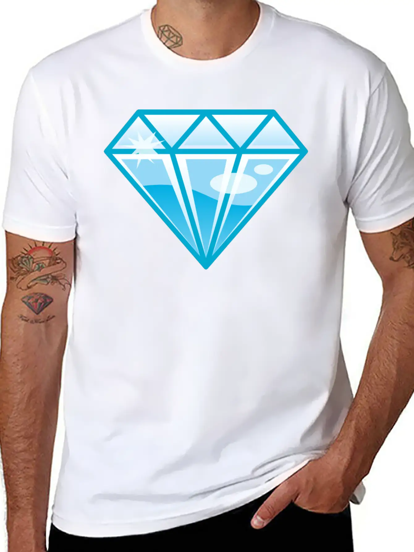 Diamond Basic Graphic T-Shirt – Daily Comfort In Soft Cotton