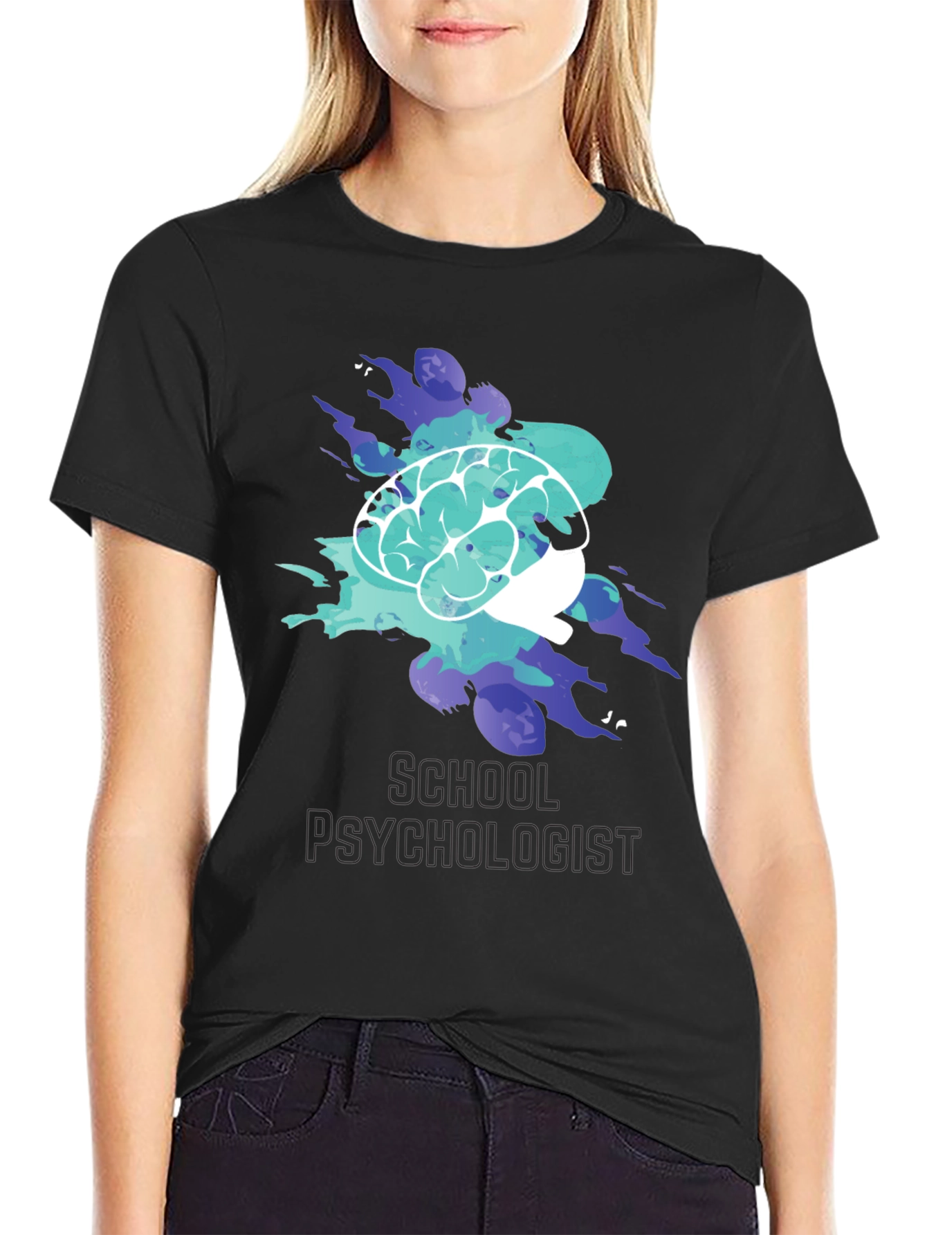 School Psychologist Brain Tee