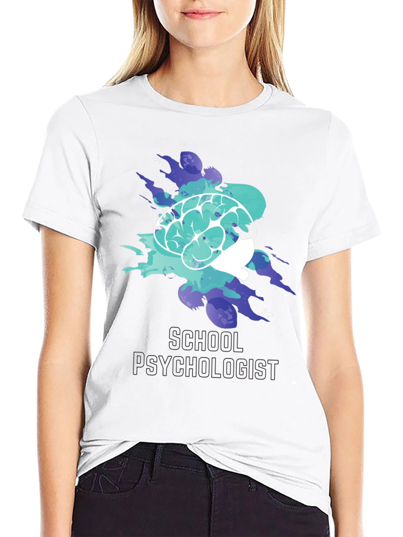 School Psychologist Brain Tee