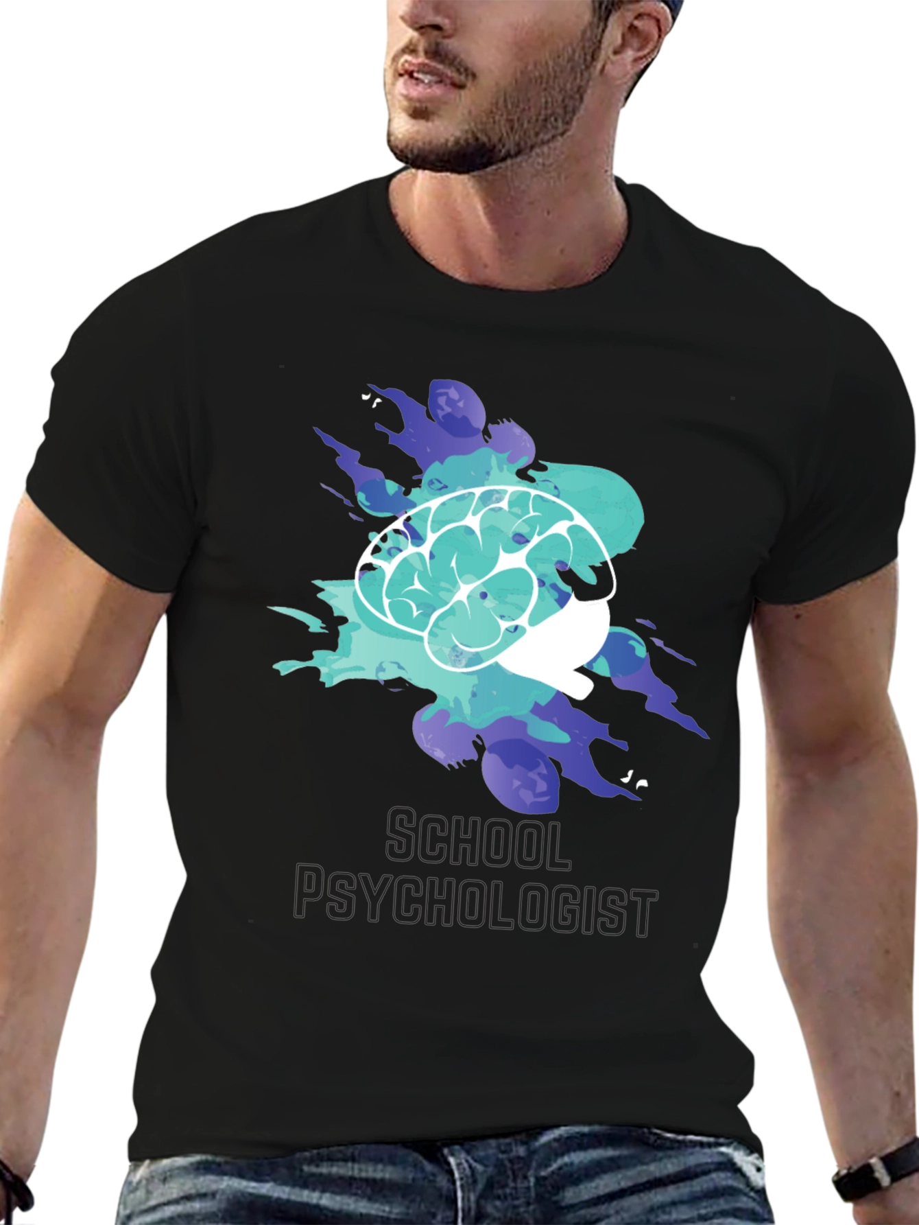 School Psychologist Brain Tee