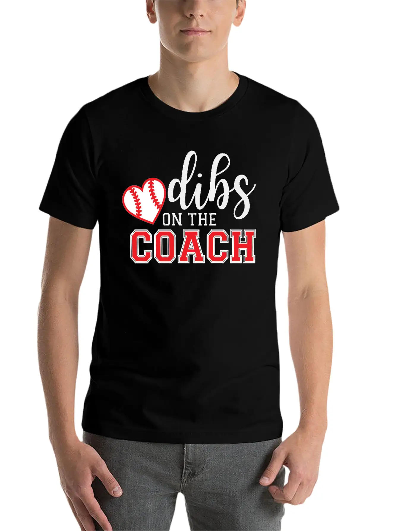 Dibs On The Coach Shirt Unisex Short Sleeve Soft Cotton T-Shirt – Casual Everyday Wear