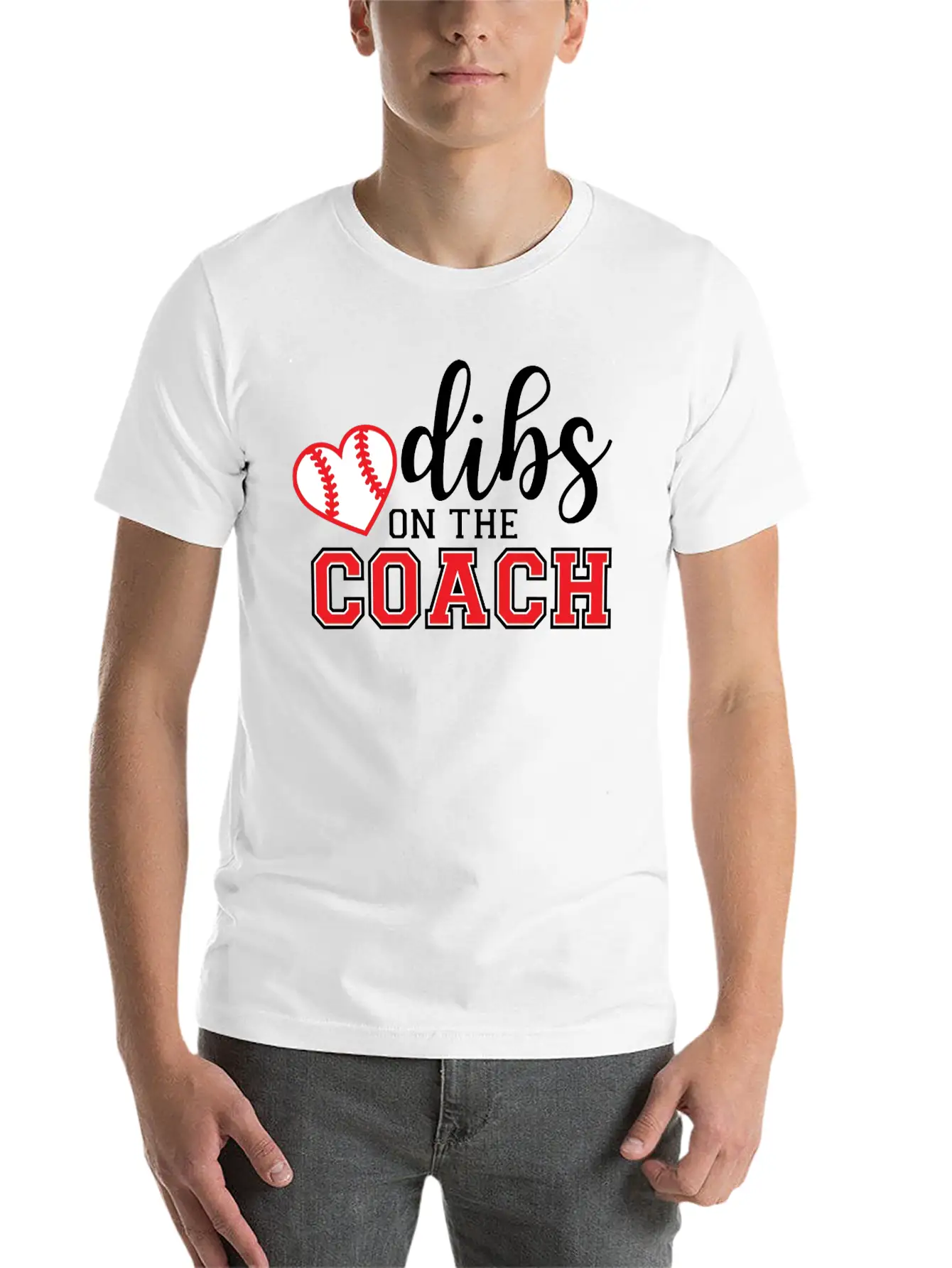 Dibs On The Coach Shirt Unisex Short Sleeve Soft Cotton T-Shirt – Casual Everyday Wear