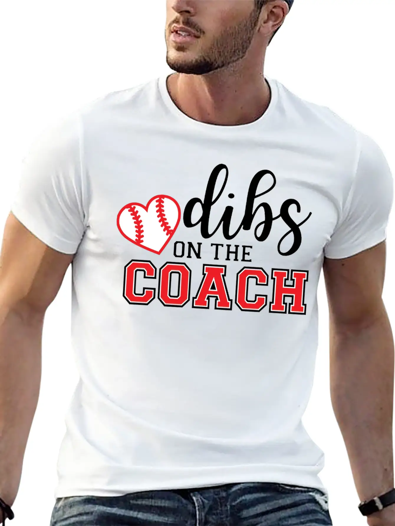 Dibs On The Coach Shirt Unisex Short Sleeve Soft Cotton T-Shirt – Casual Everyday Wear